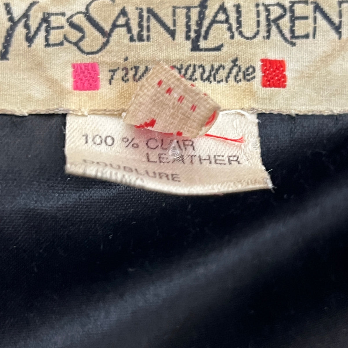 Yves Saint Laurent Rive Gauche veste blazer en cuir Noir vintage Circa 1980-1990