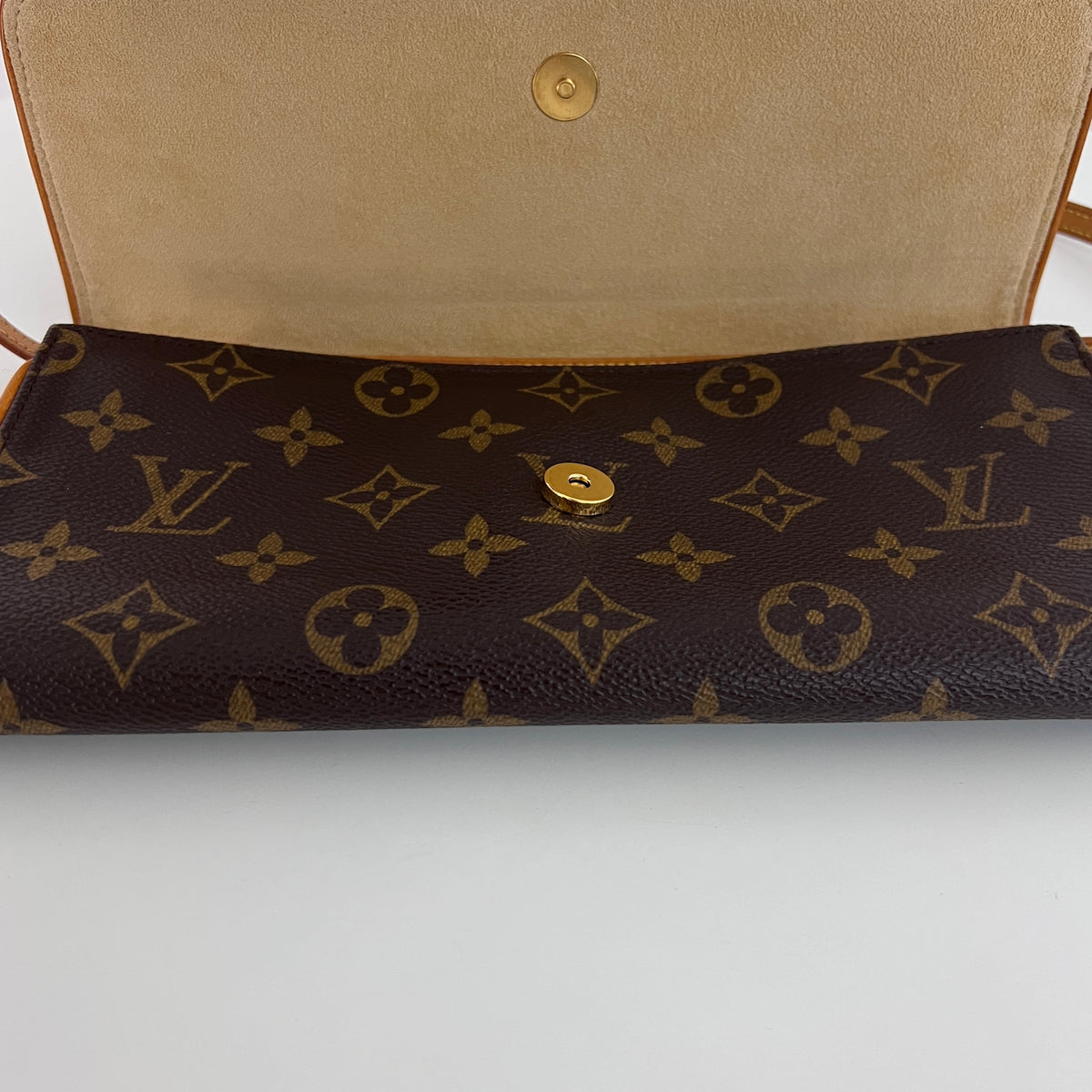 LOUIS VUITTON Twin GM Shoulder Bag in brown canvas and leather vintage 2000