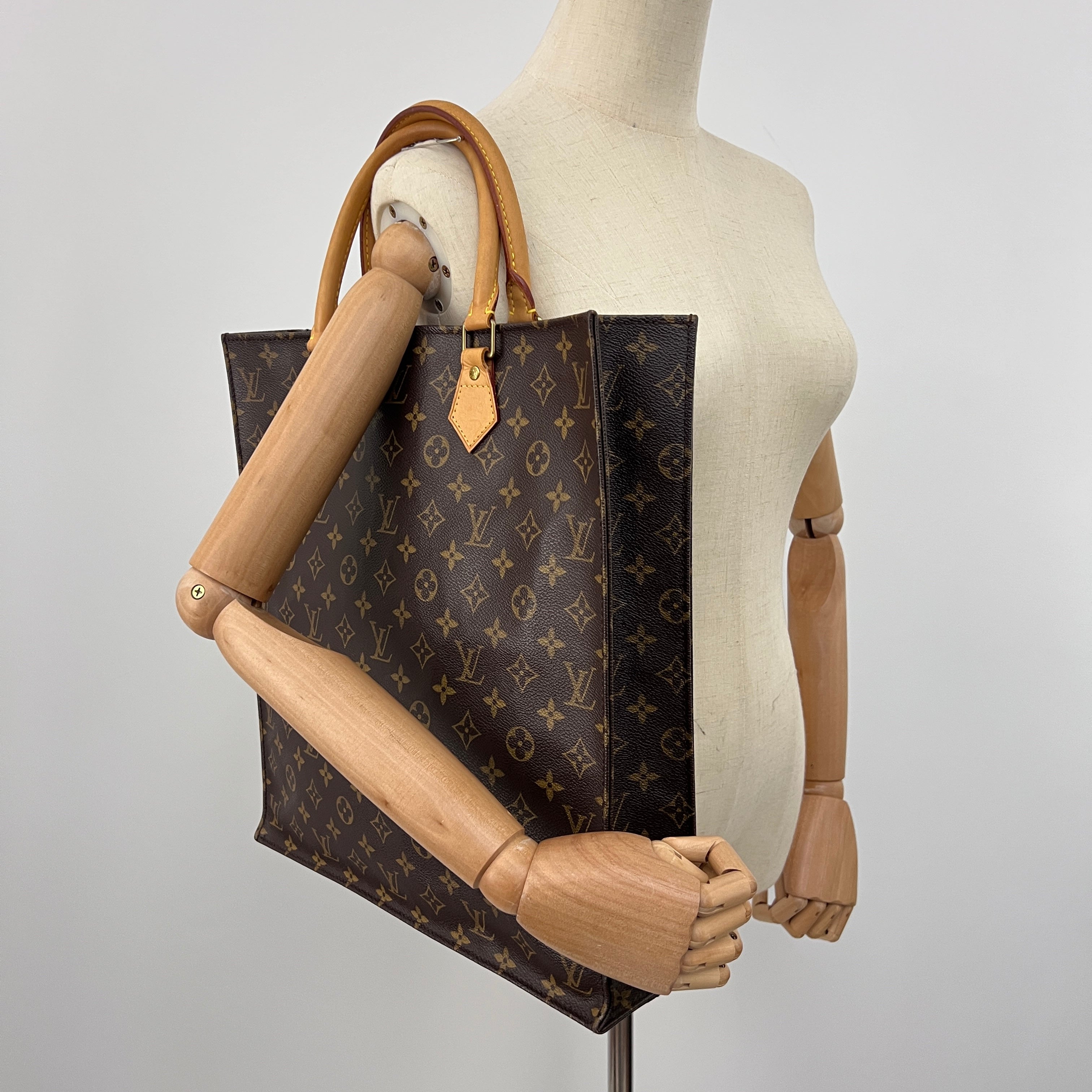 Sac LOUIS VUITTON Sac Plat toile et cuir marron vintage 2005