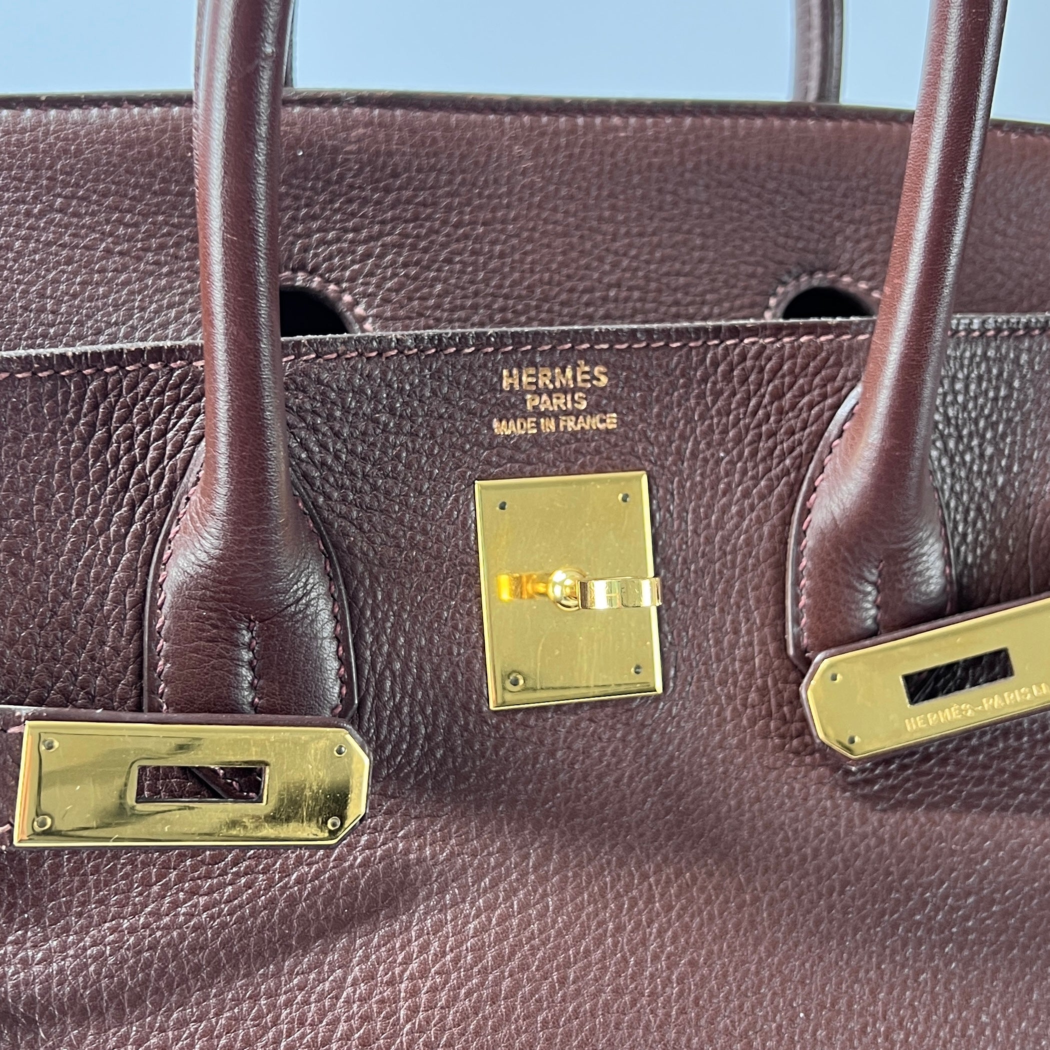 HERMES Birkin brown leather handbag
