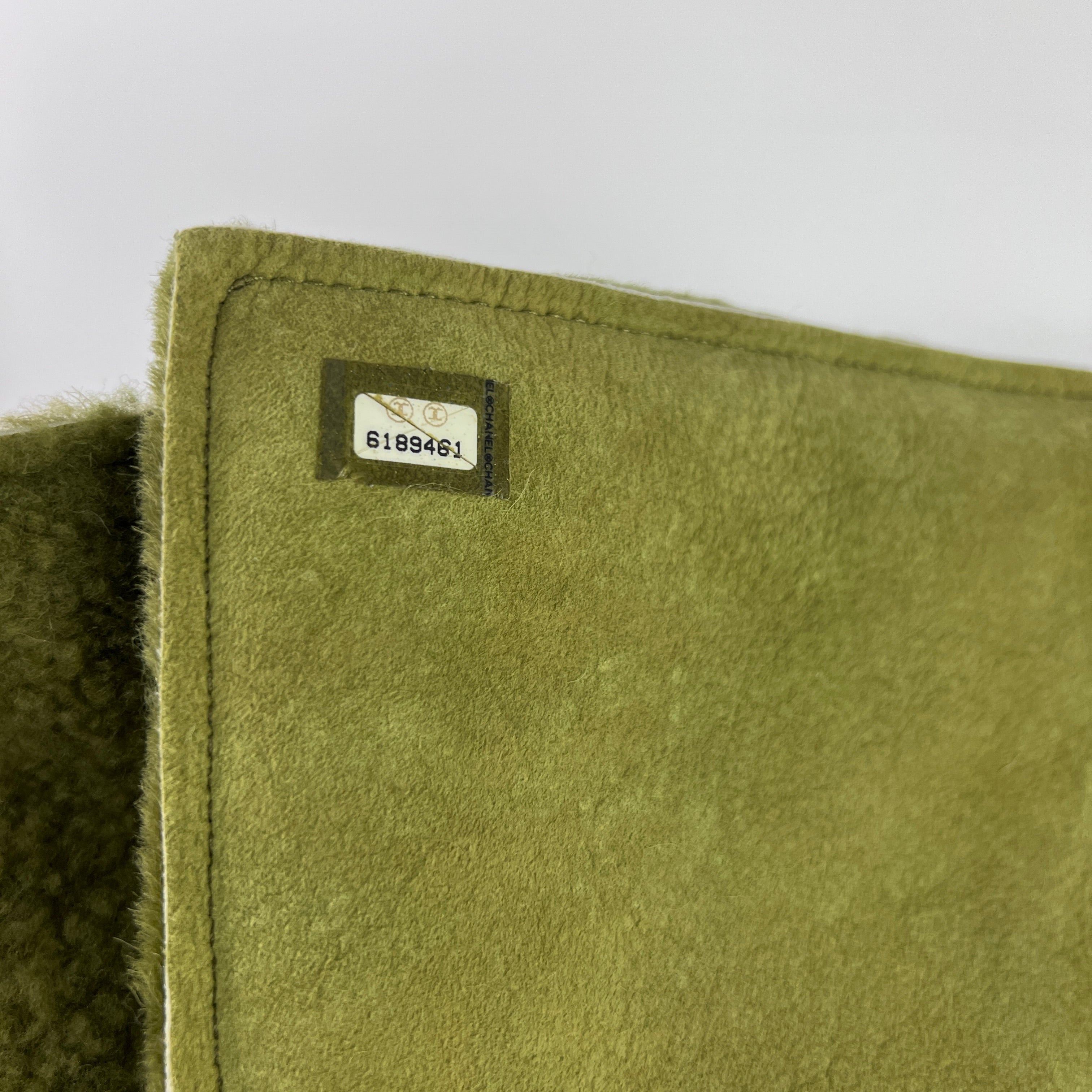 Sac à main CHANEL Choco Bar mouton vert