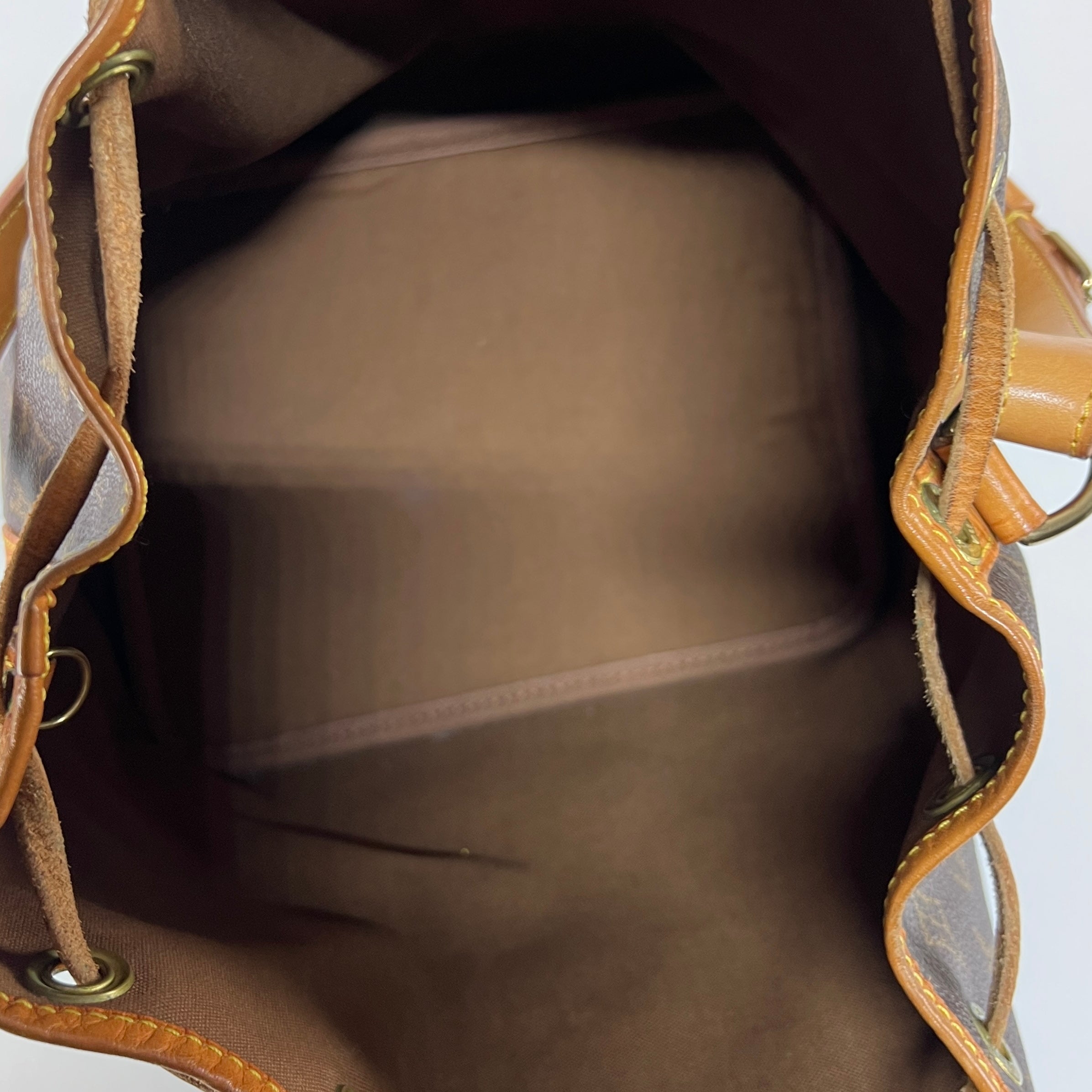 Sac à main LOUIS VUITTON Noé PM toile et cuir marron