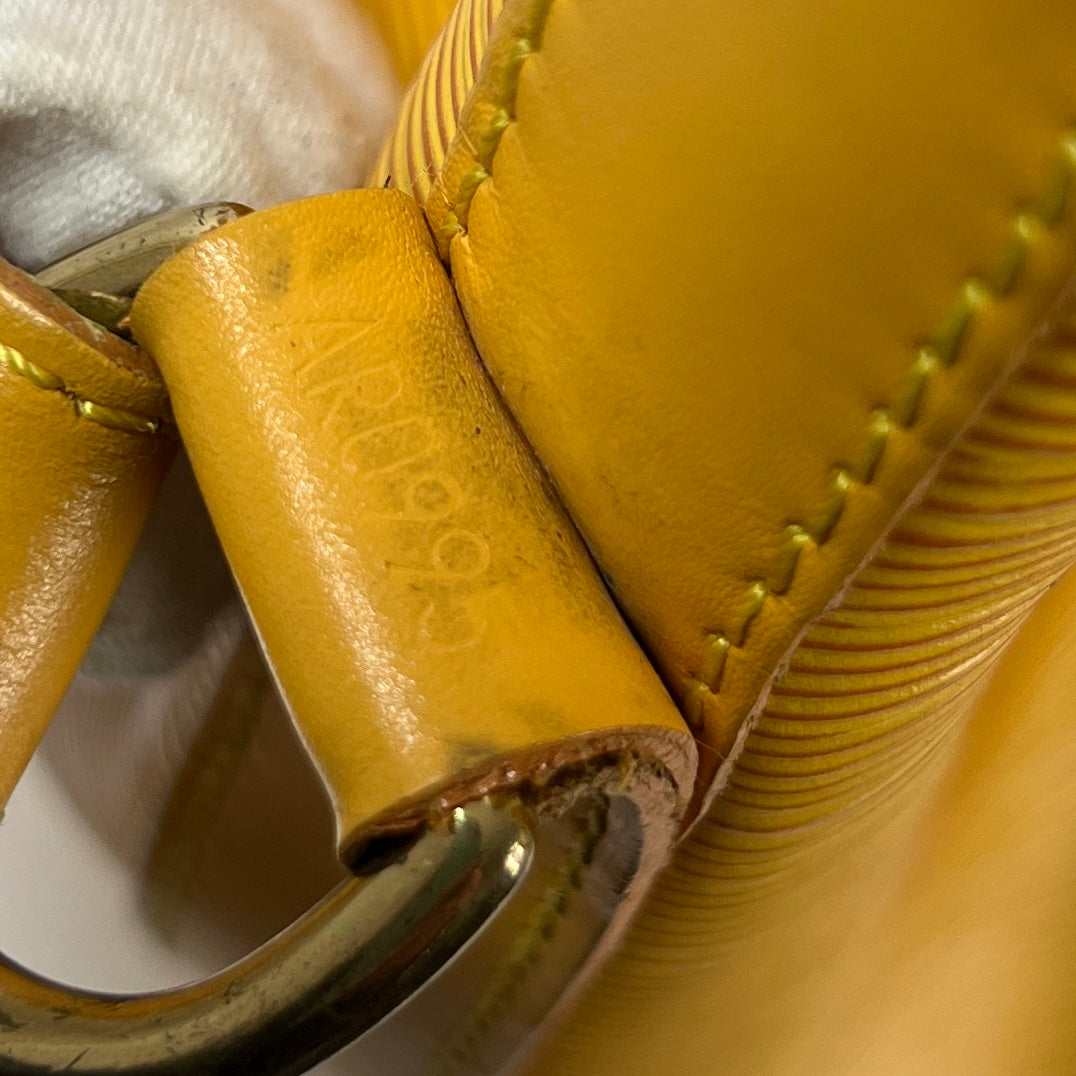 LOUIS VUITTON Noé PM handbag in yellow epi leather