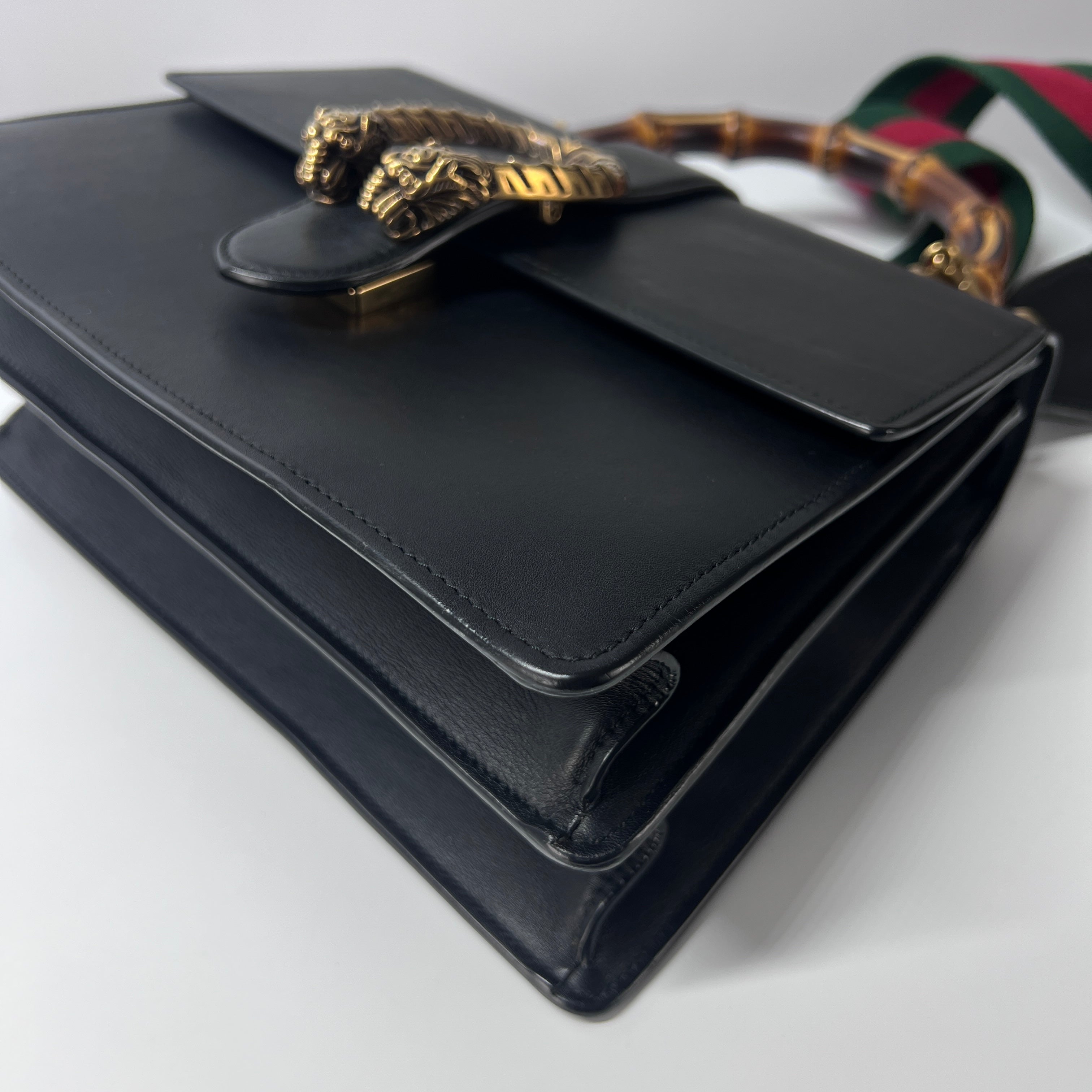 GUCCI Dionysus black leather handbag