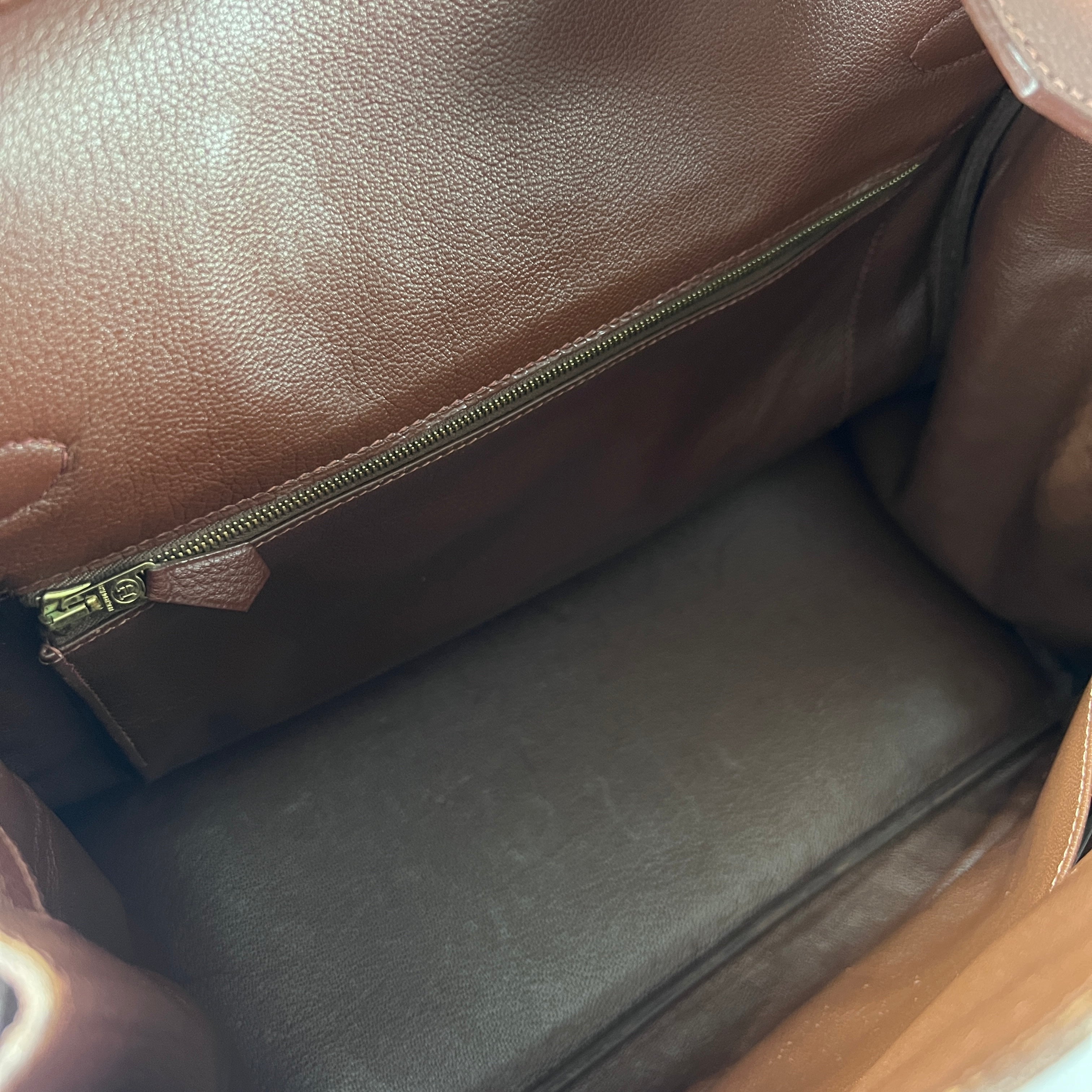 HERMES Birkin brown leather handbag