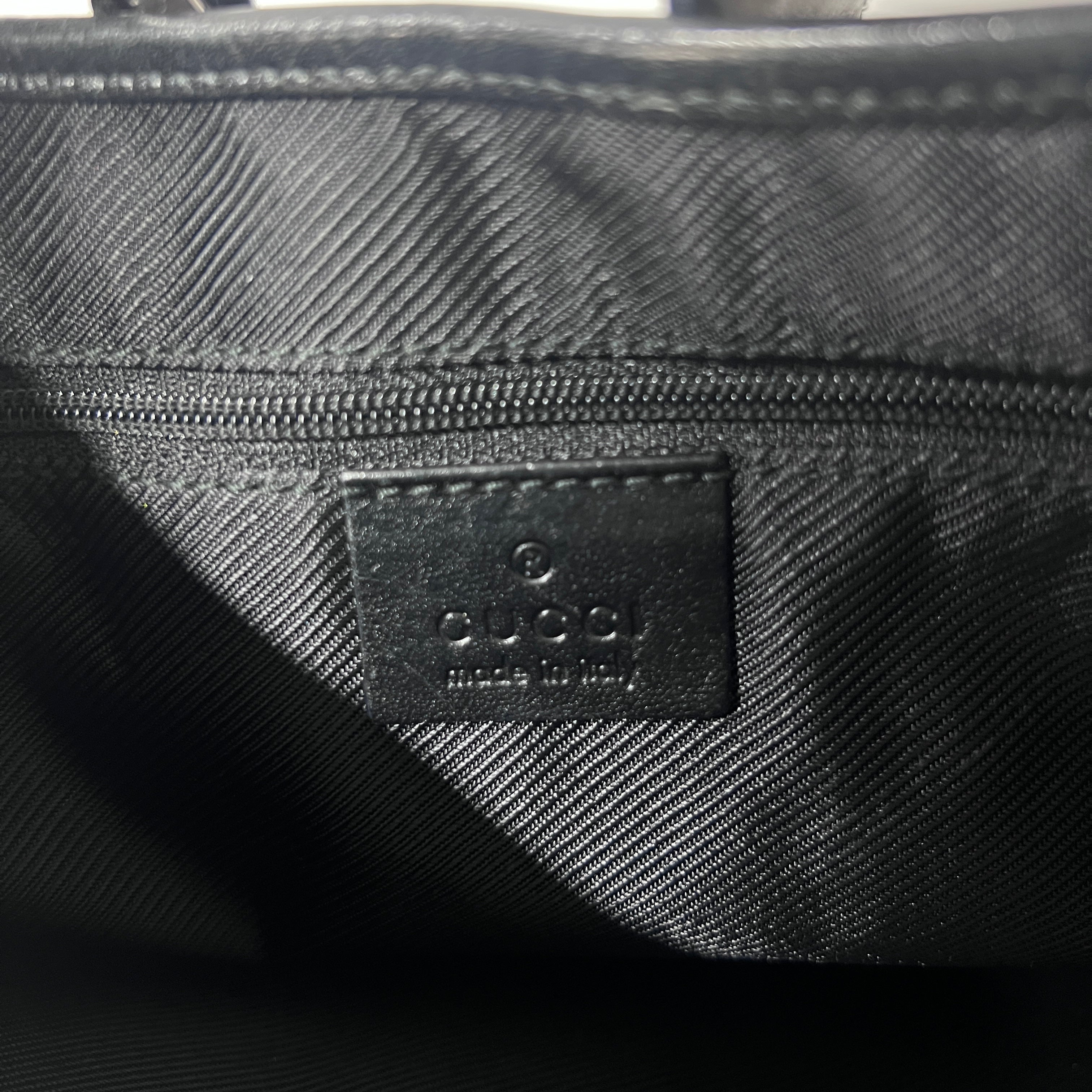Sac à main GUCCI Jackie toile et cuir noir