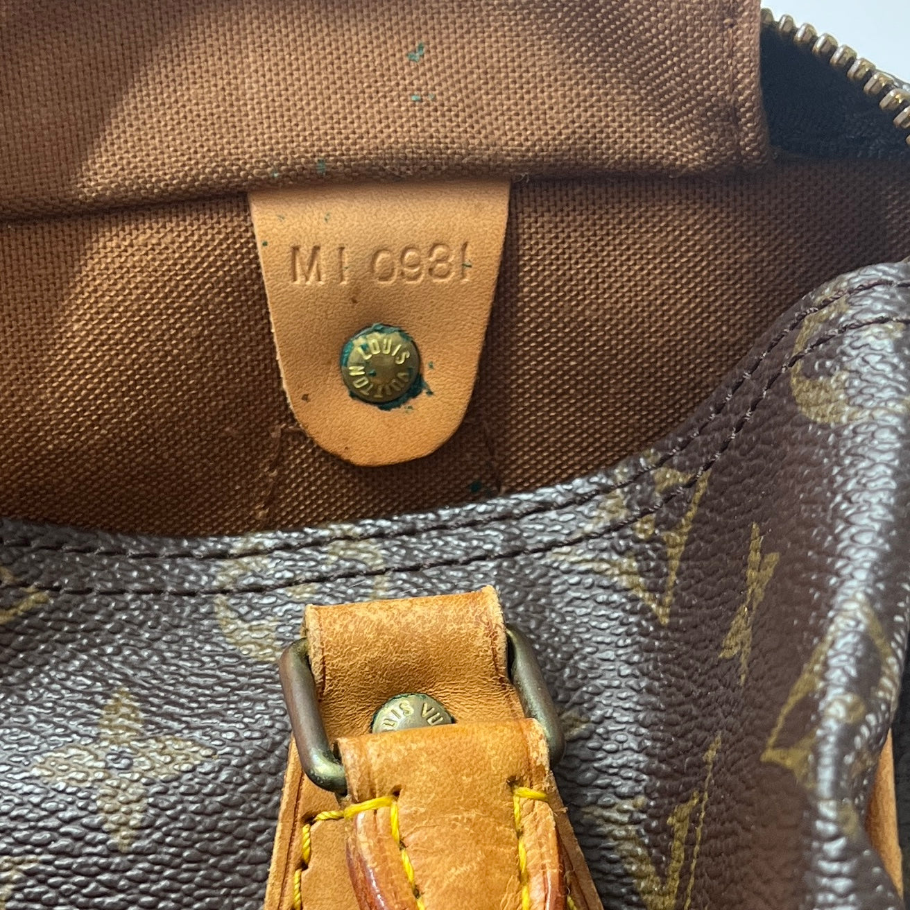 Sac à main LOUIS VUITTON Speedy 25 toile et cuir marron