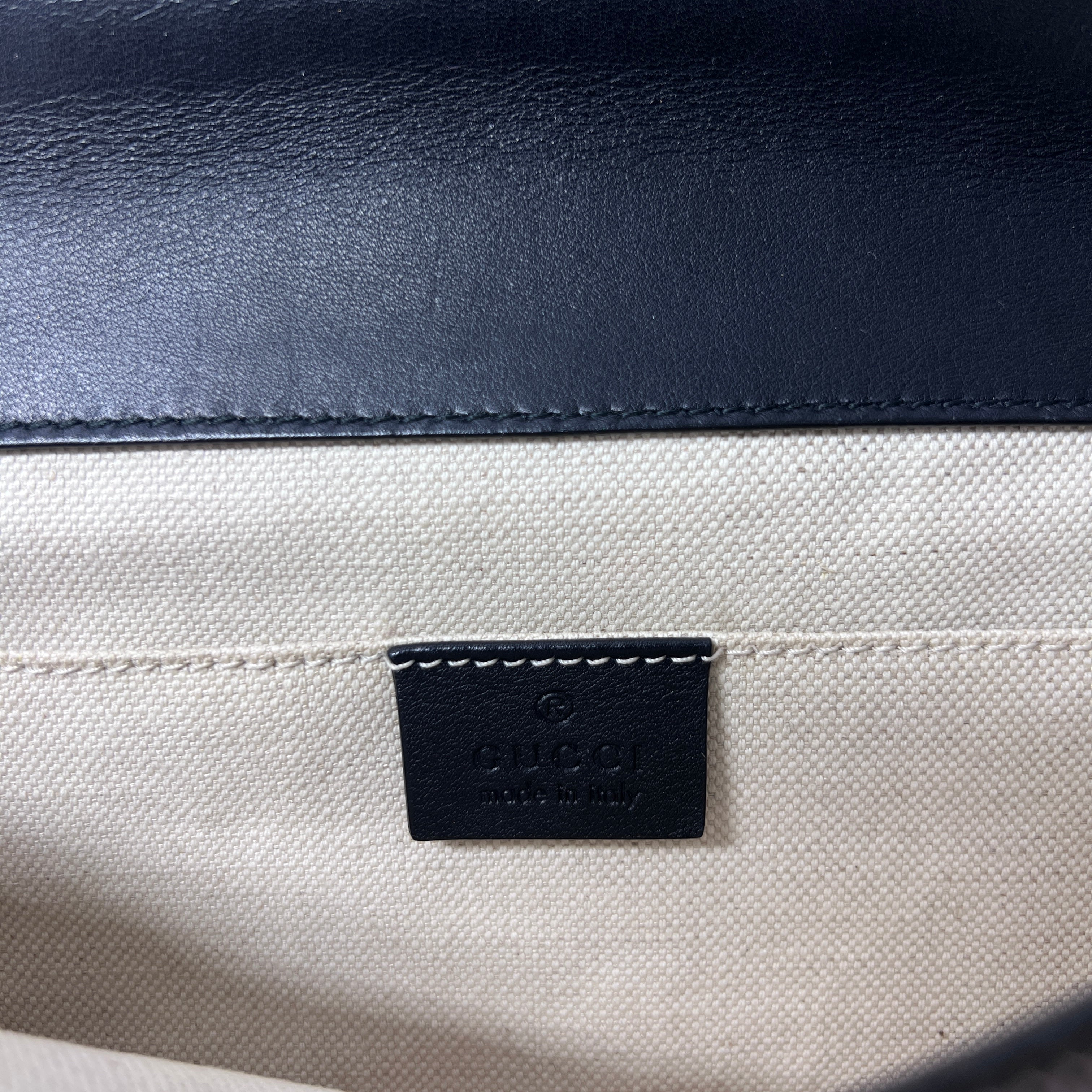 GUCCI Dionysus black leather handbag