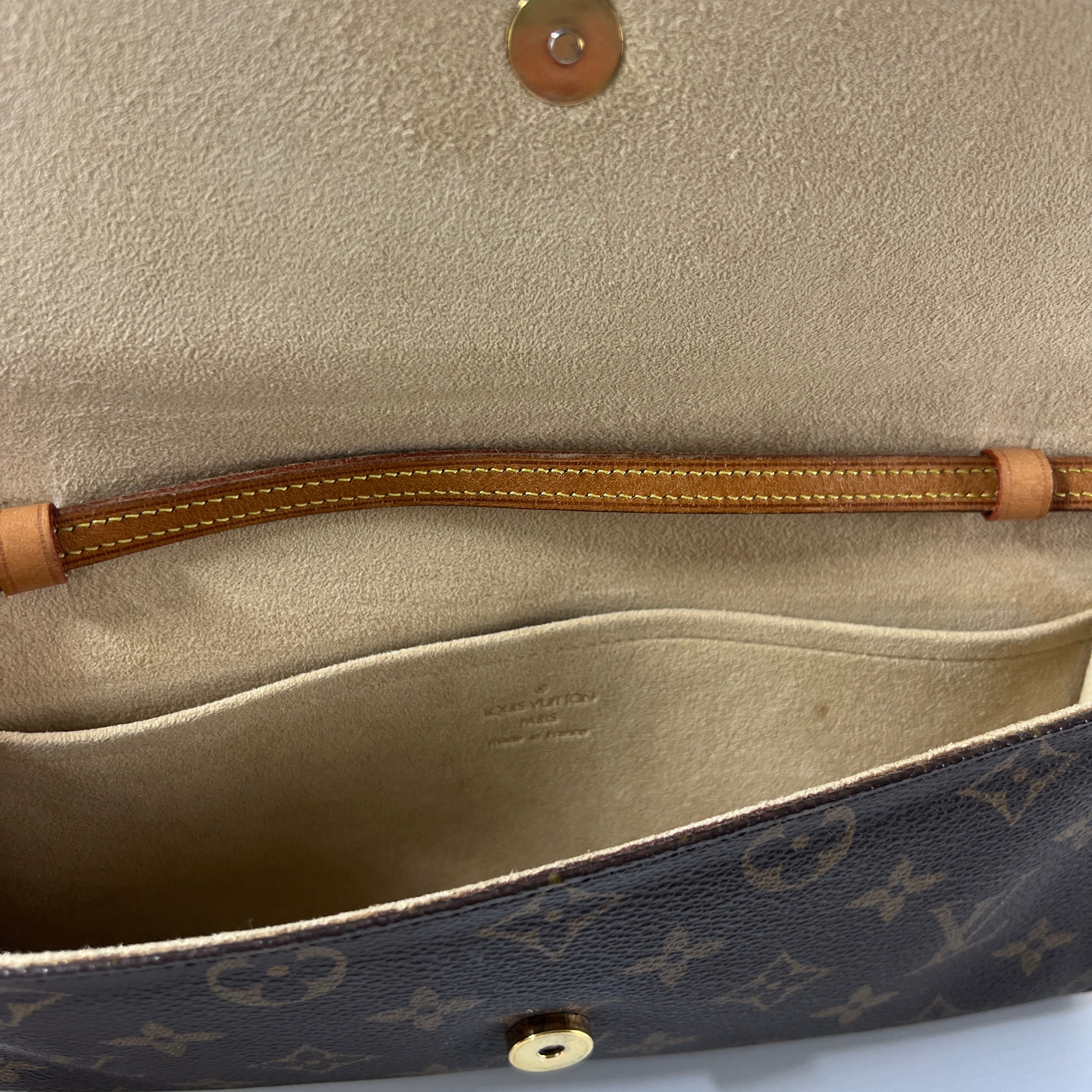 Sac à main LOUIS VUITTON Pochette Twin GM toile et cuir marron