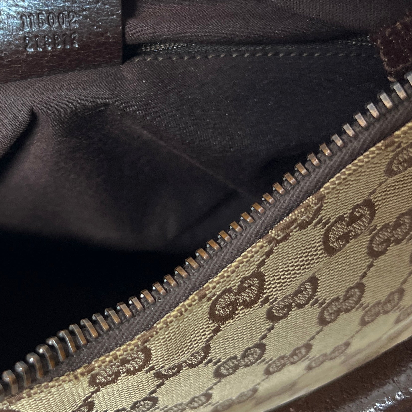 Sac à main GUCCI Hobo toile et cuir marron