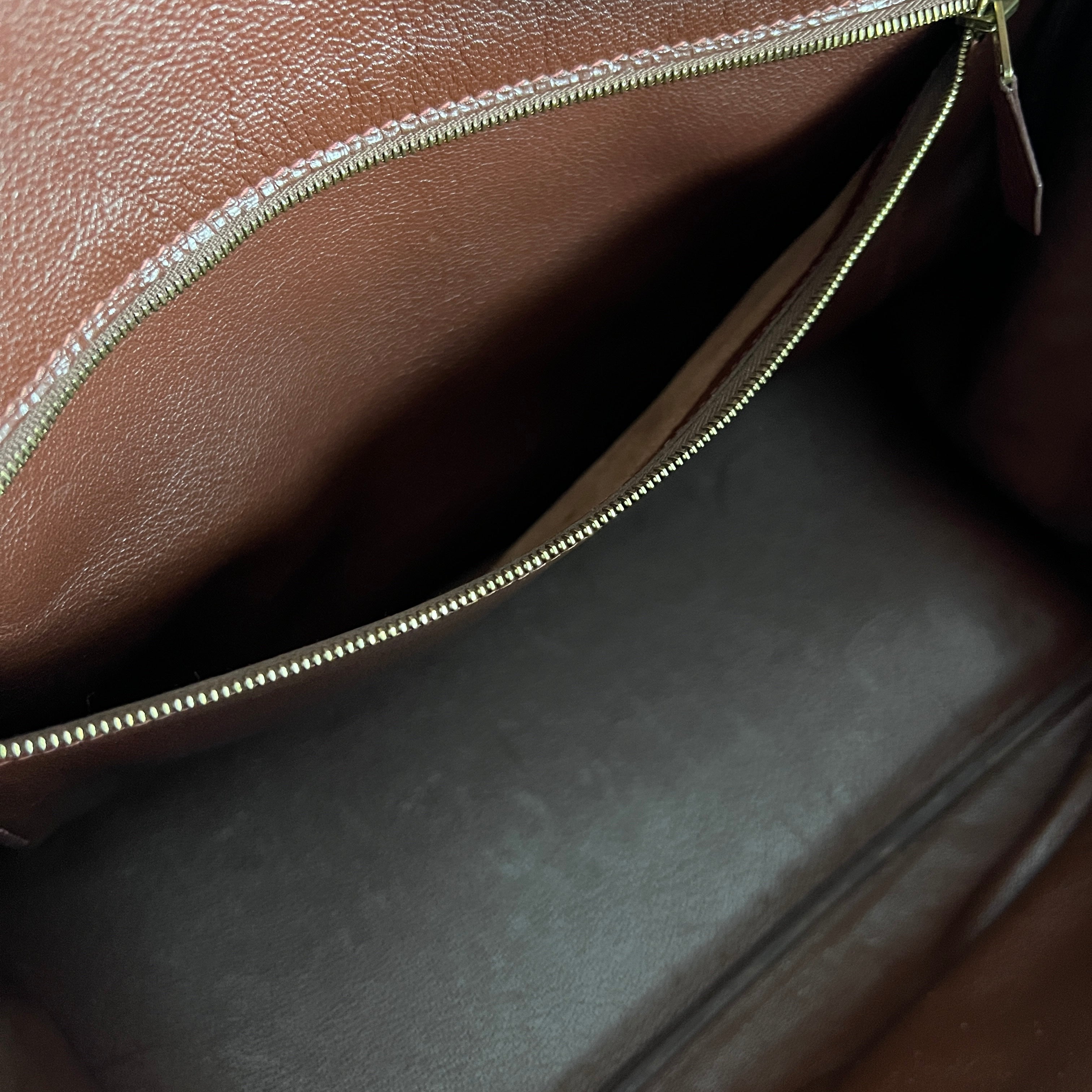 HERMES Birkin brown leather handbag