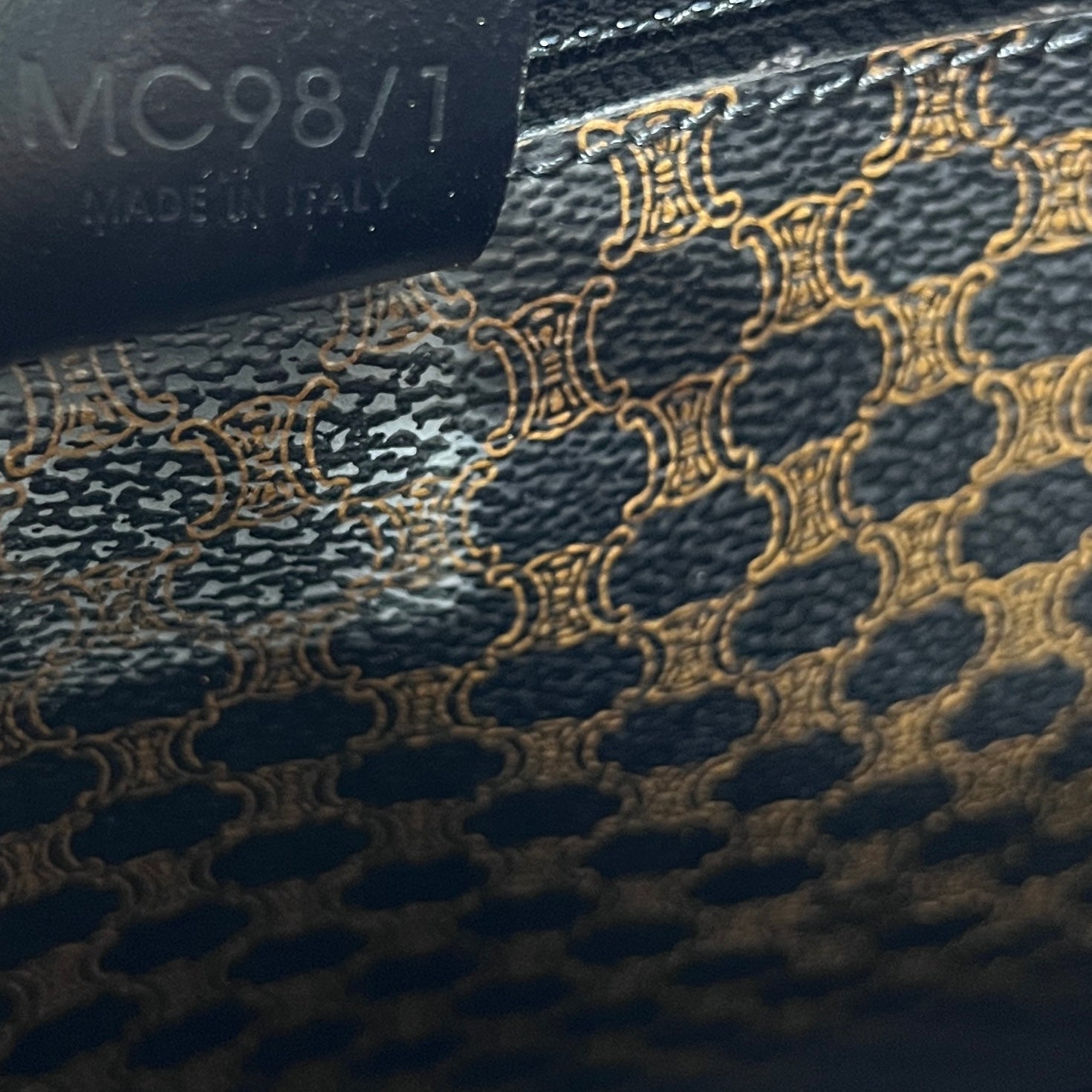 Sac à main CELINE Tote toile et cuir marron