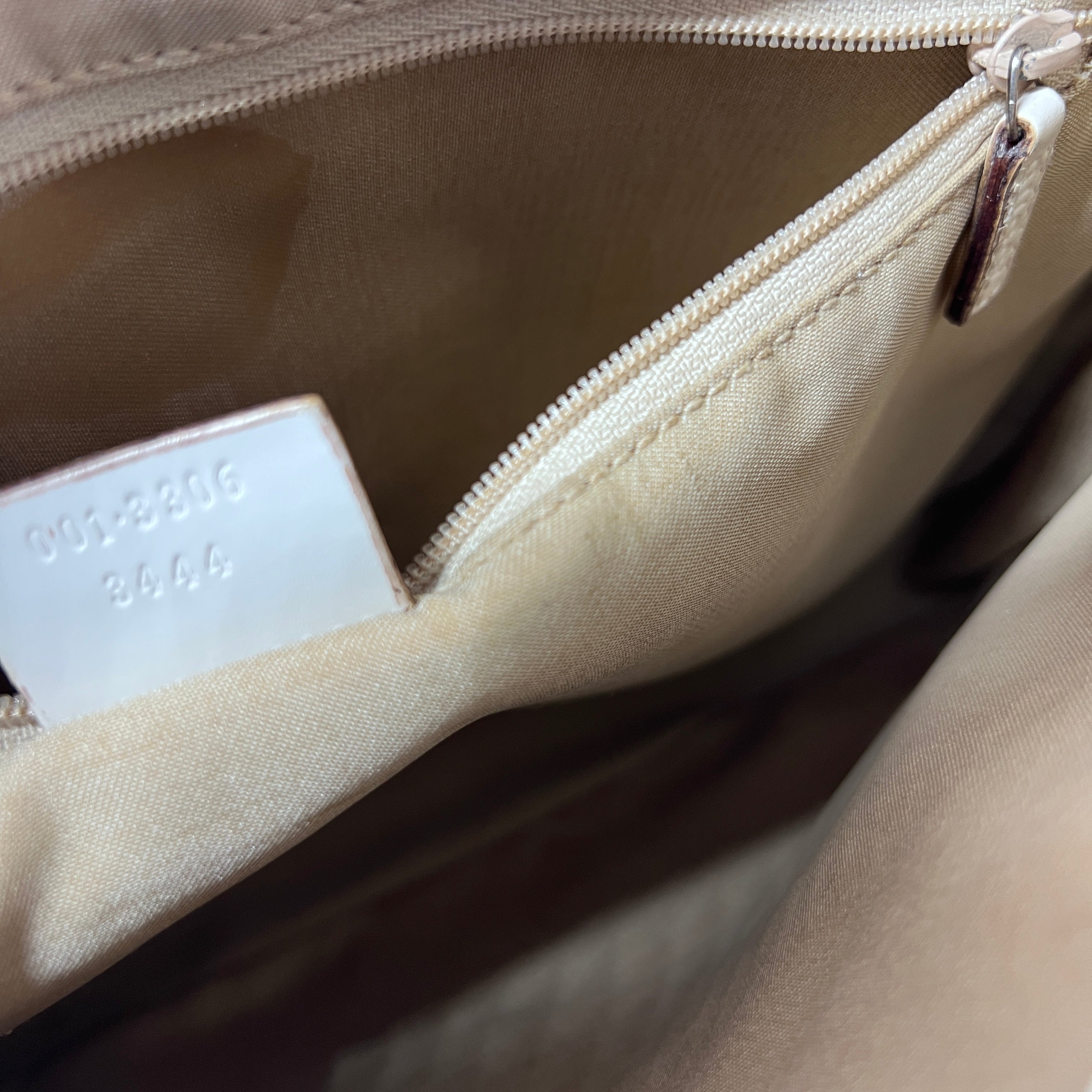 Sac à main GUCCI Jackie toile et cuir beige