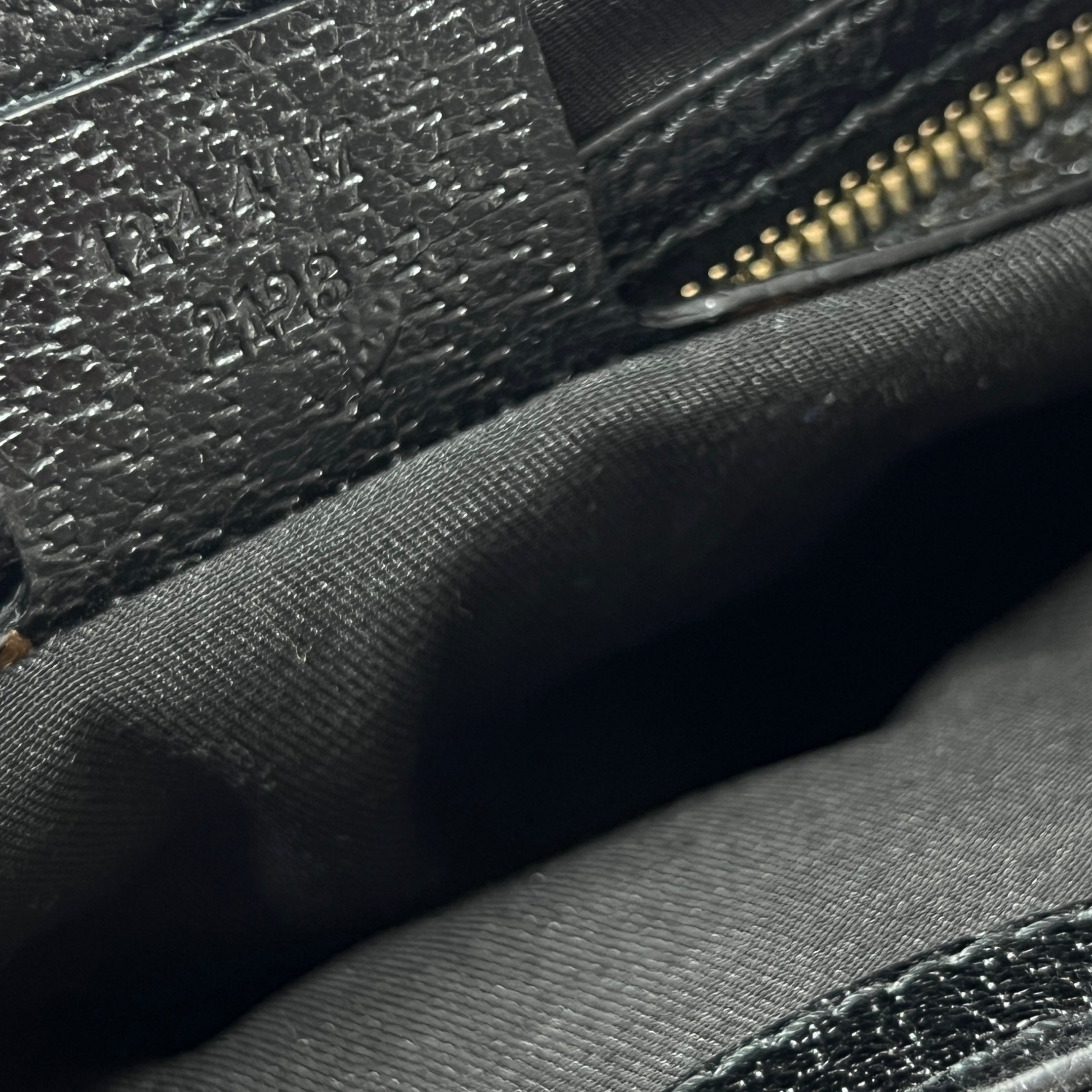 GUCCI Jackie canvas and black leather handbag