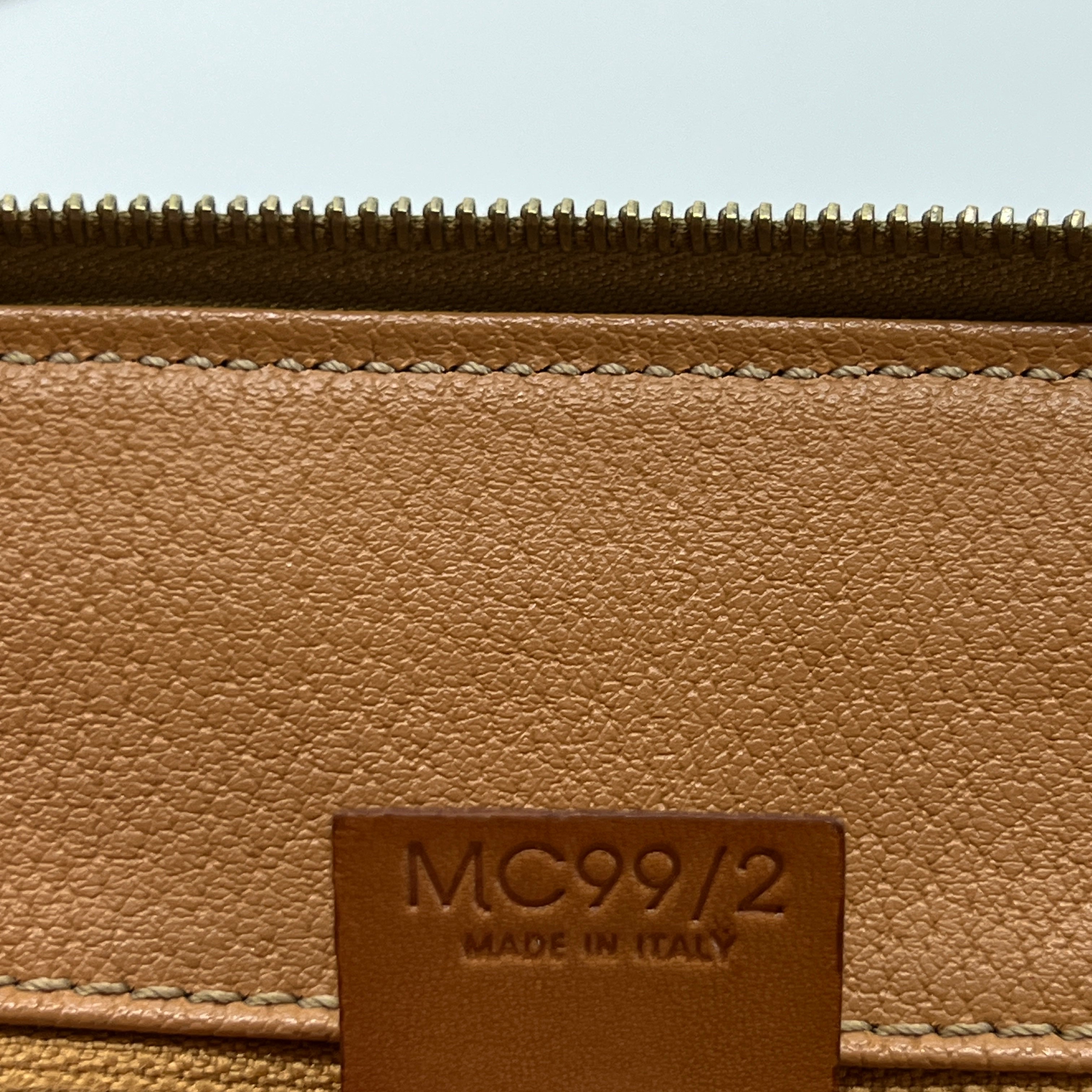 Sac à main CELINE toile et cuir marron