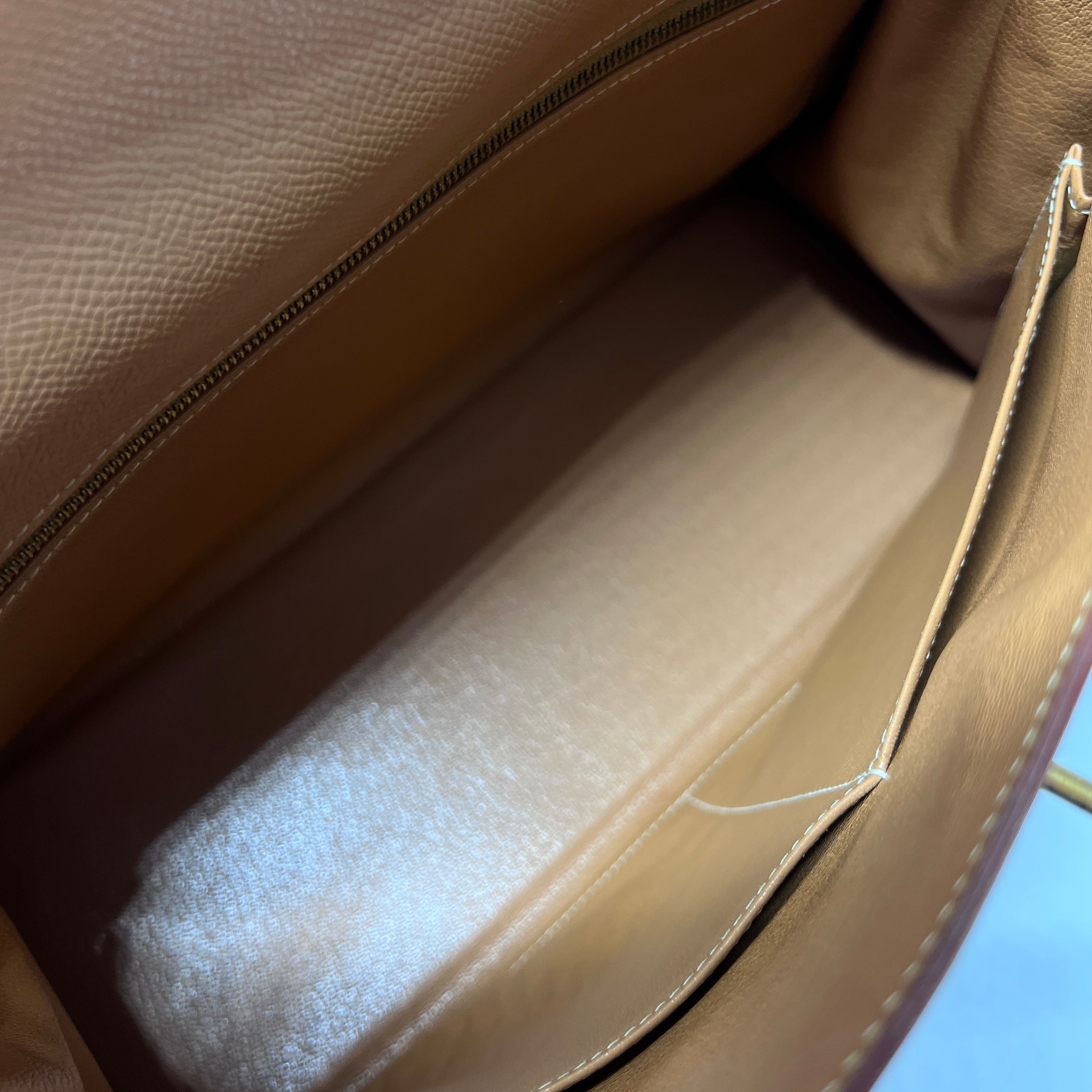 Sac à main HERMES Kelly cuir camel