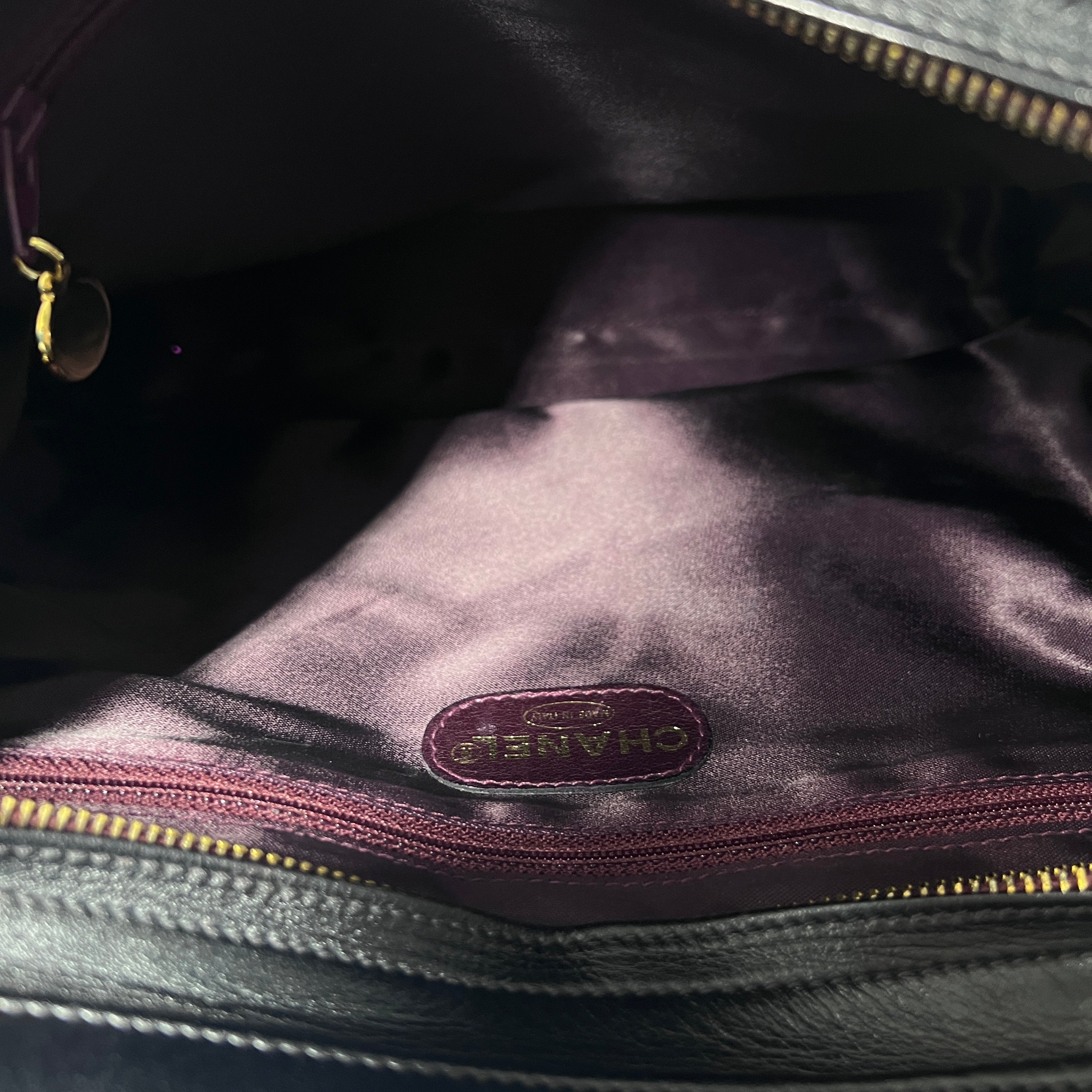 CHANEL Coco Tote black leather handbag