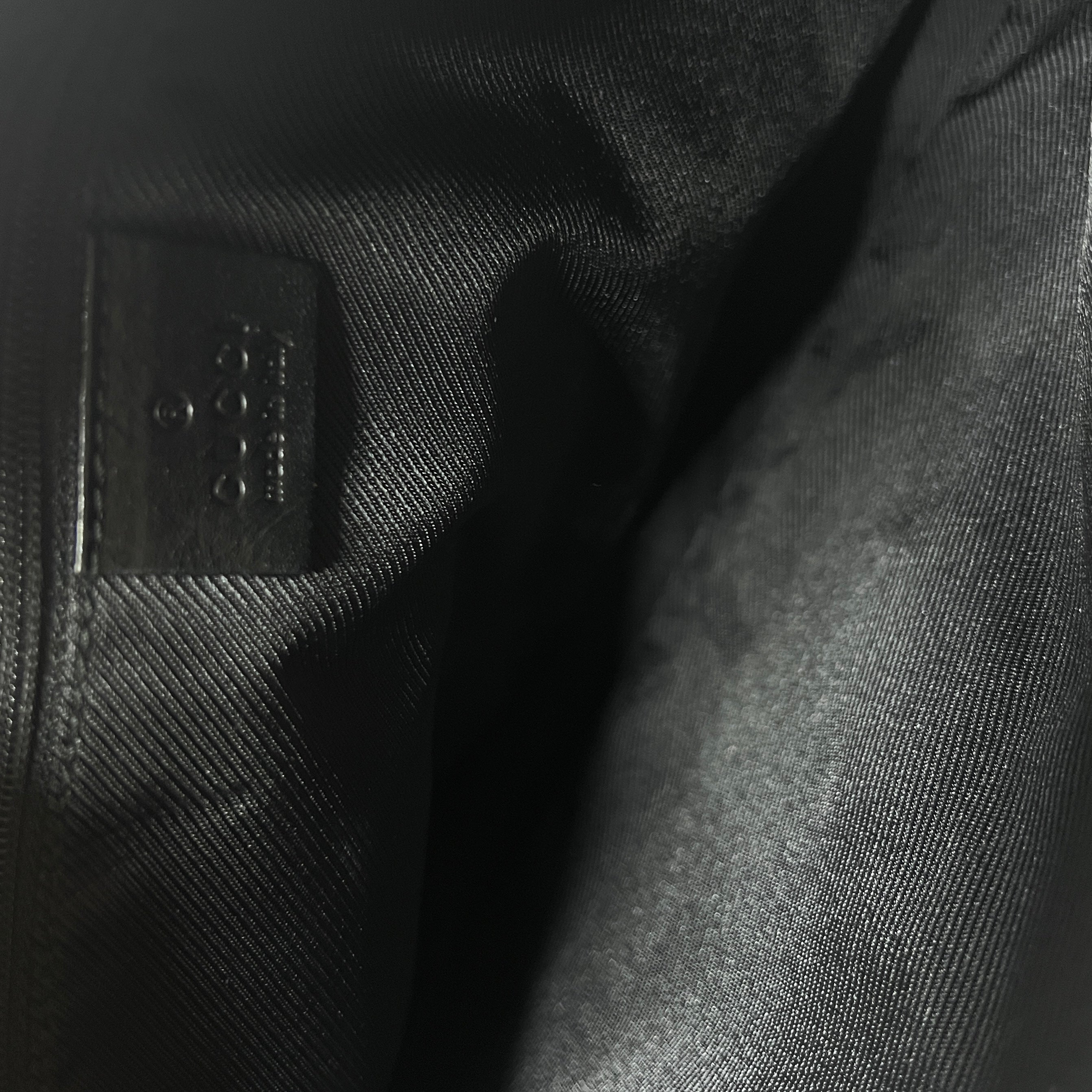 Sac à main GUCCI Jackie toile et cuir noir