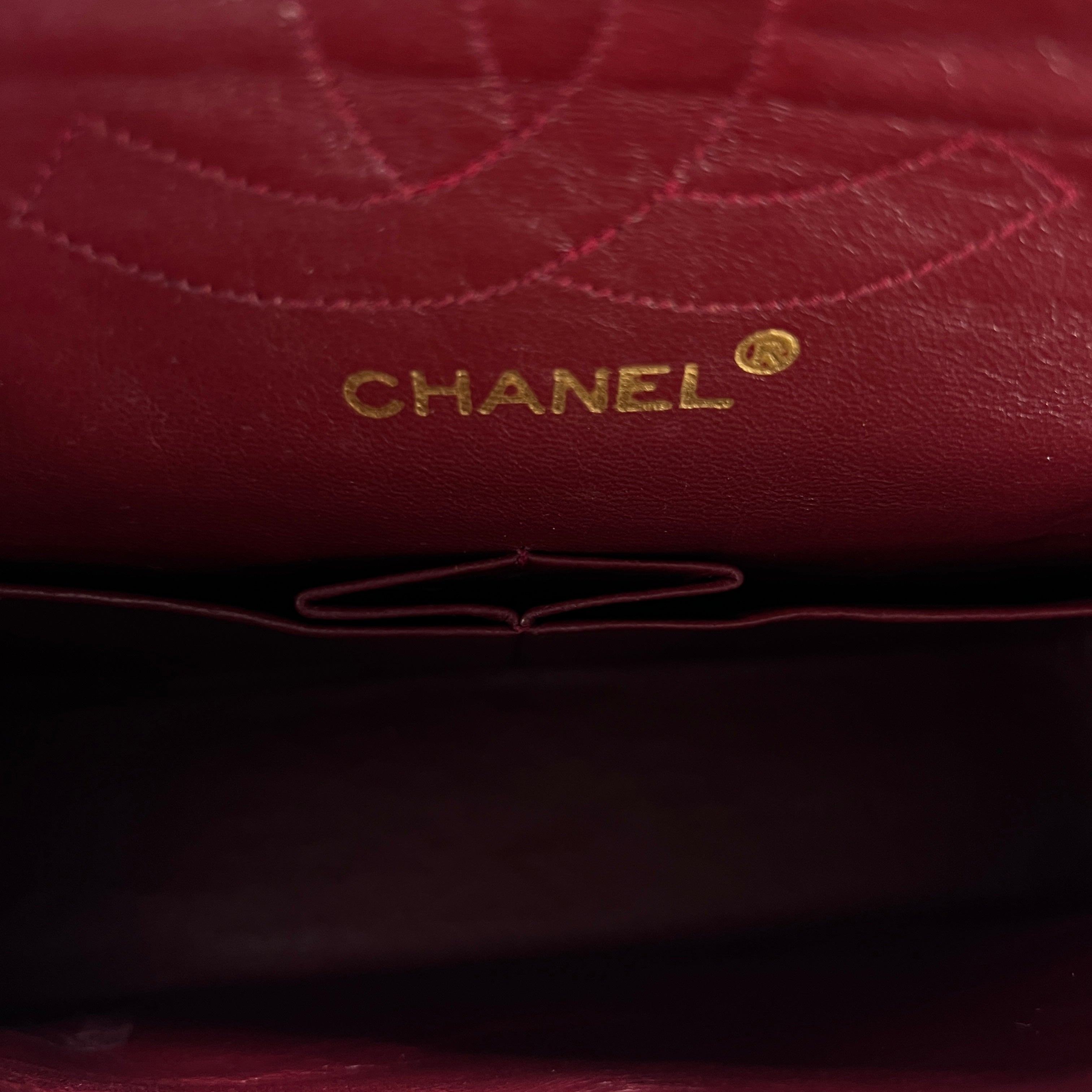 CHANEL Timeless Classic 23 Double Flap Black Leather Handbag