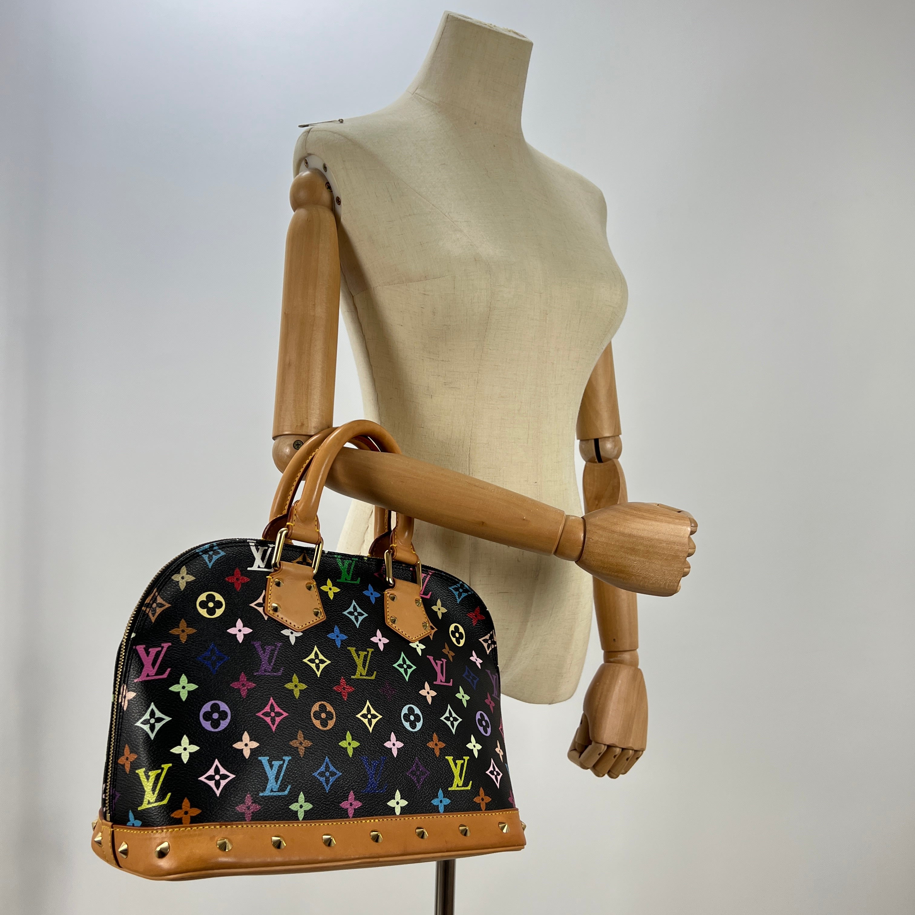 LOUIS VUITTON Alma PM Murakami multicolor canvas and leather handbag