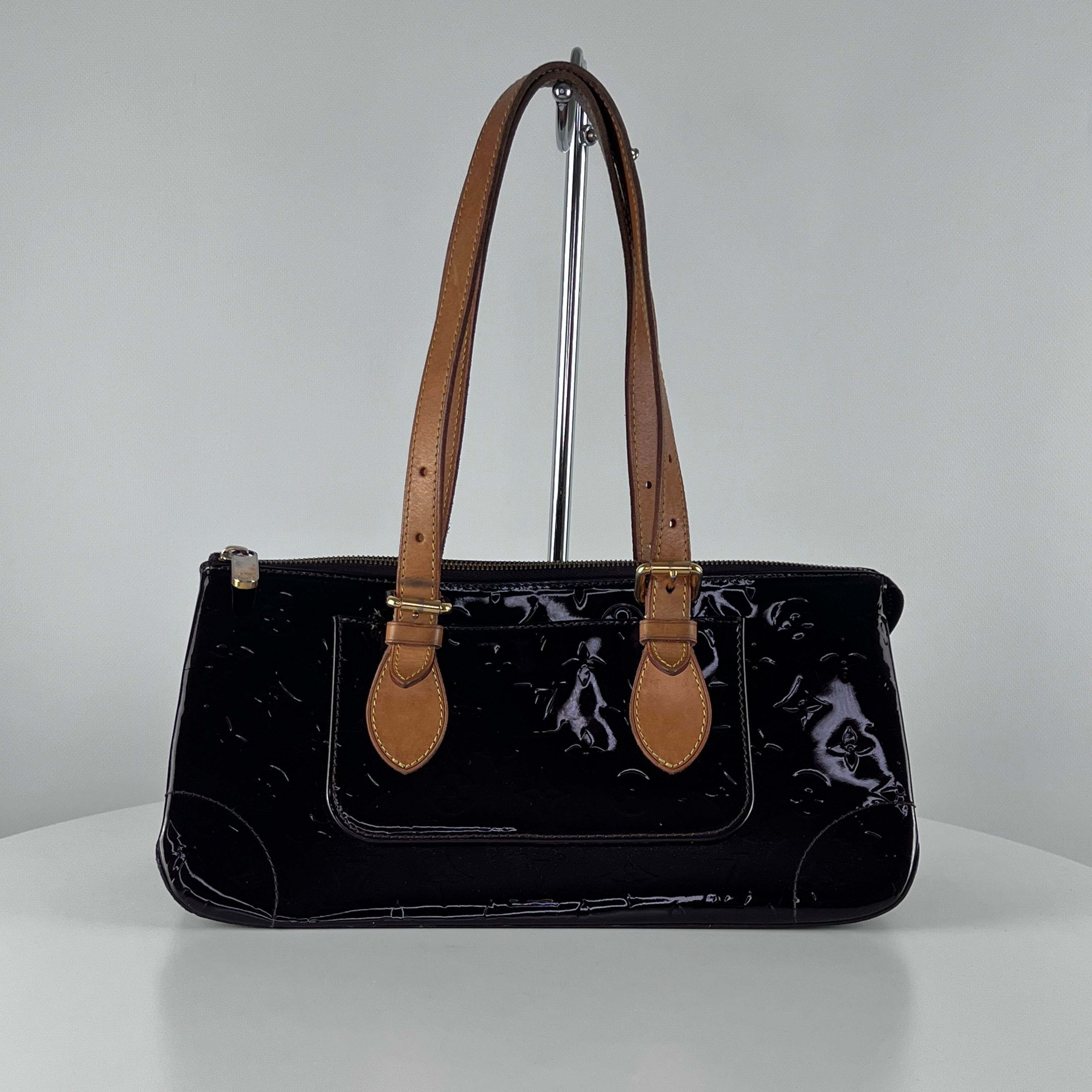 Sac à main LOUIS VUITTON Rosewood cuir vernis bordeaux