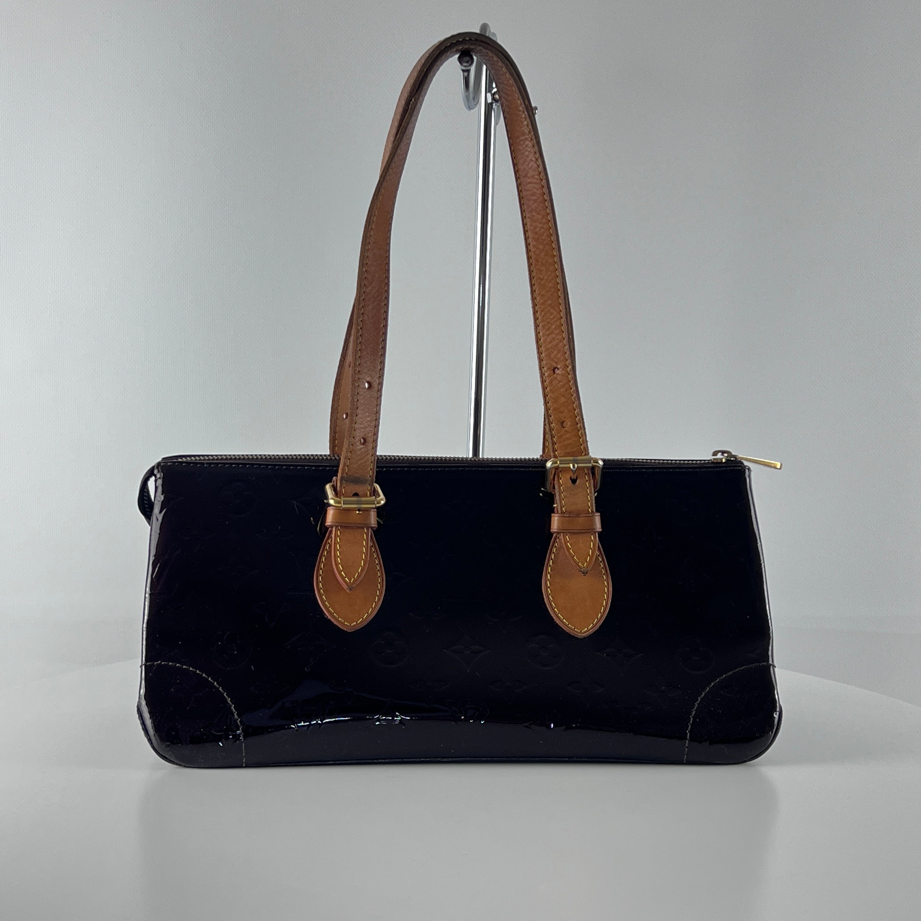 Sac à main LOUIS VUITTON Rosewood cuir vernis bordeaux