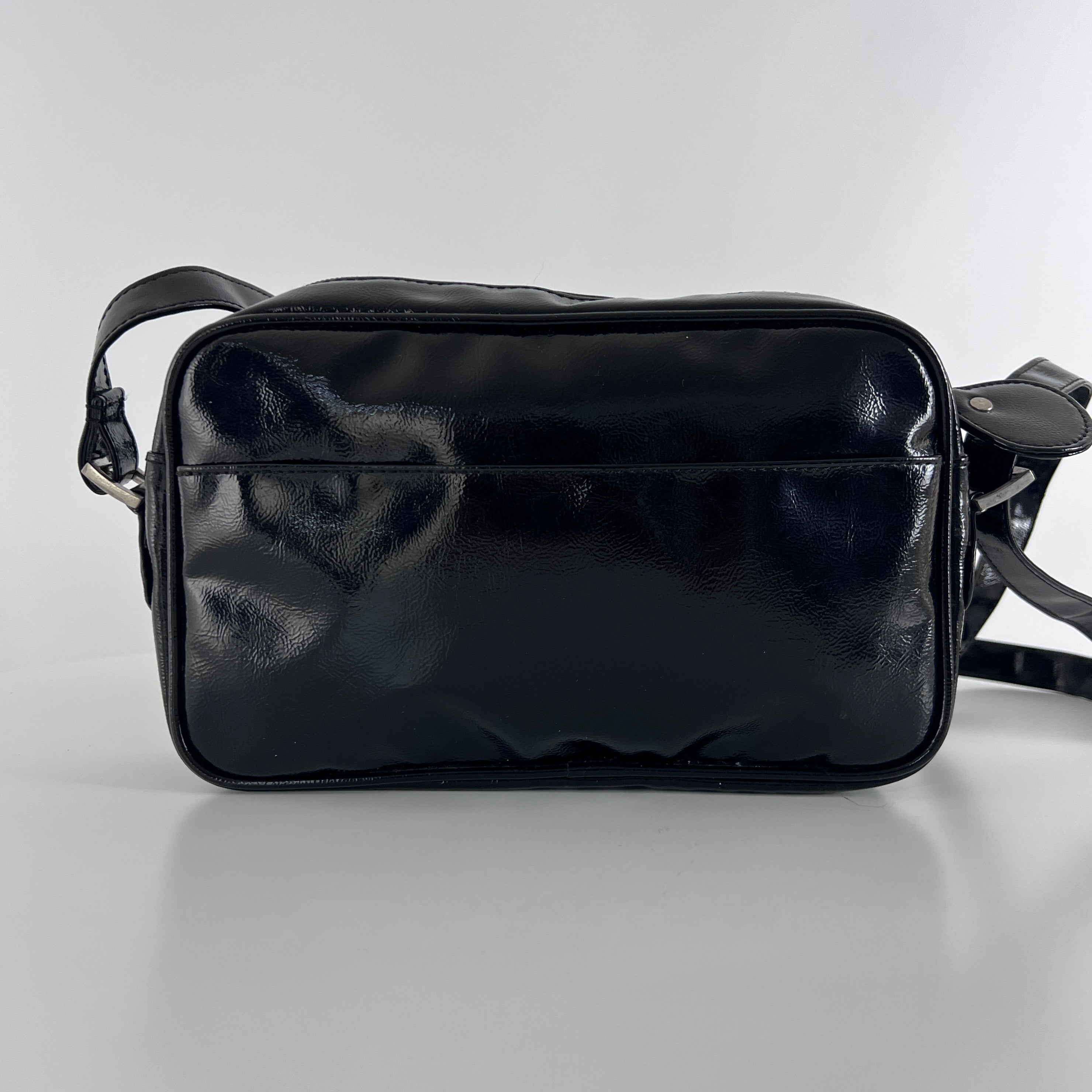 Sac à main COURREGES Caméra vinyle noir