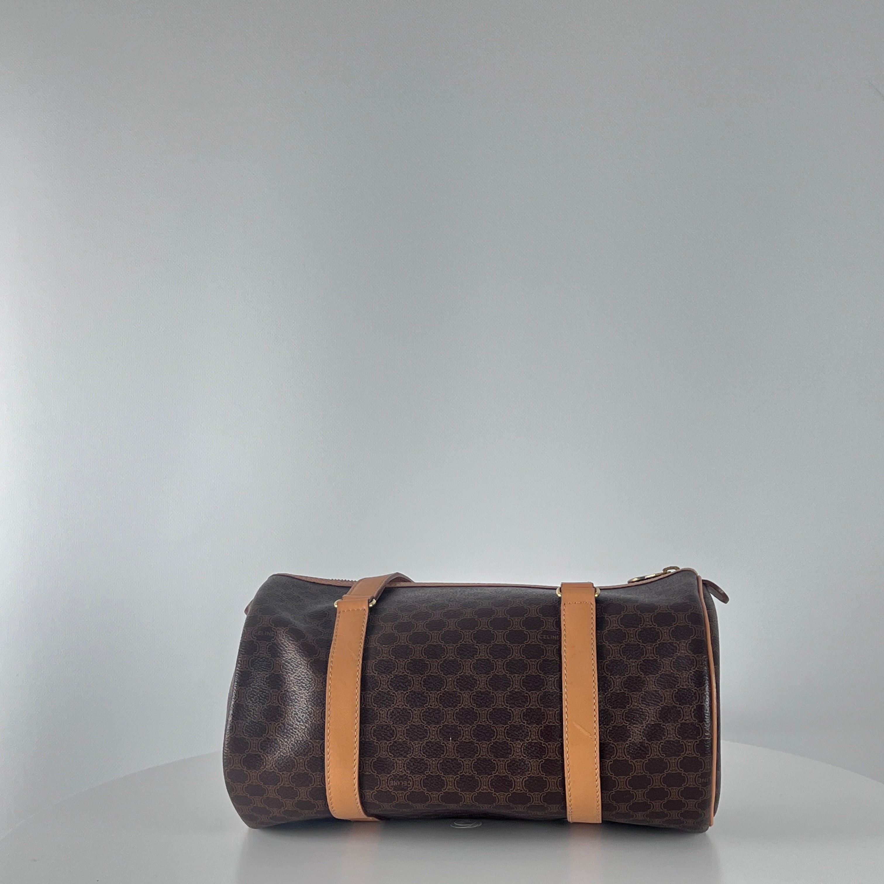 Sac à main CELINE Papillon toile et cuir marron
