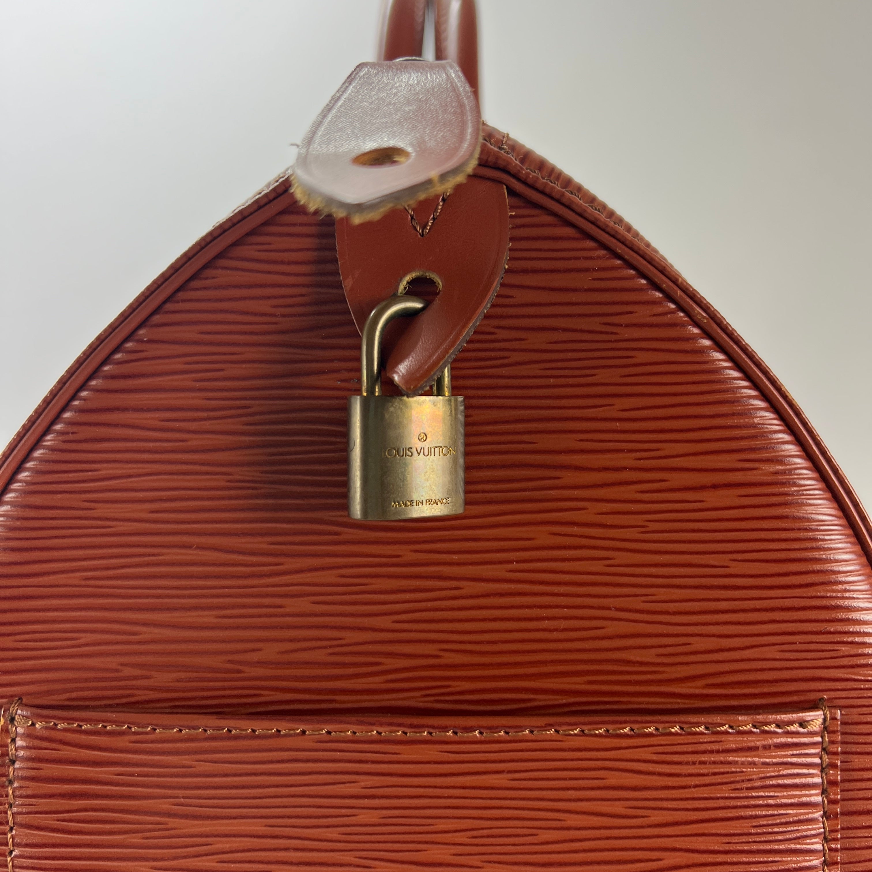 Sac à main LOUIS VUITTON Speedy 35 cuir épi marron