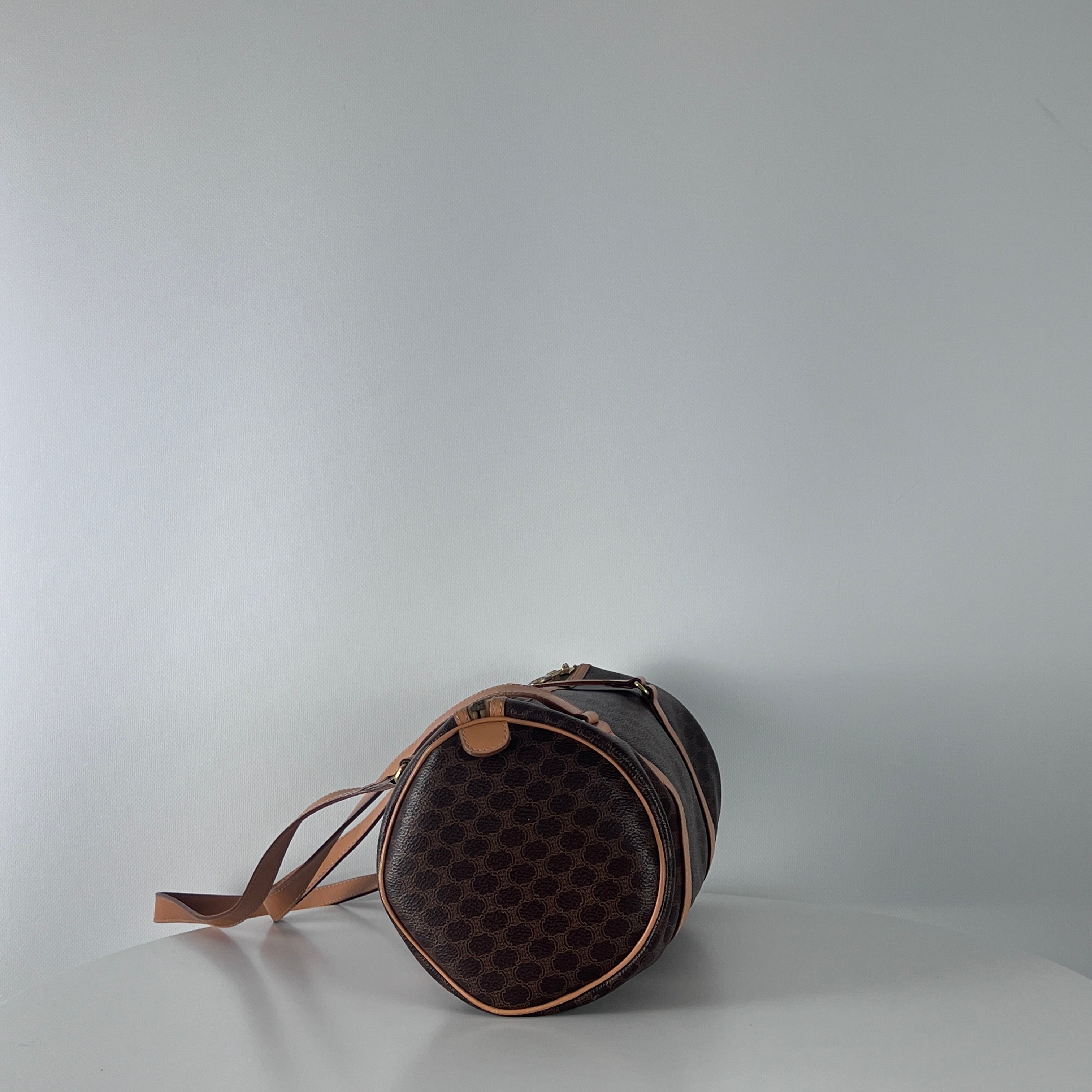 Sac à main CELINE Papillon toile et cuir marron