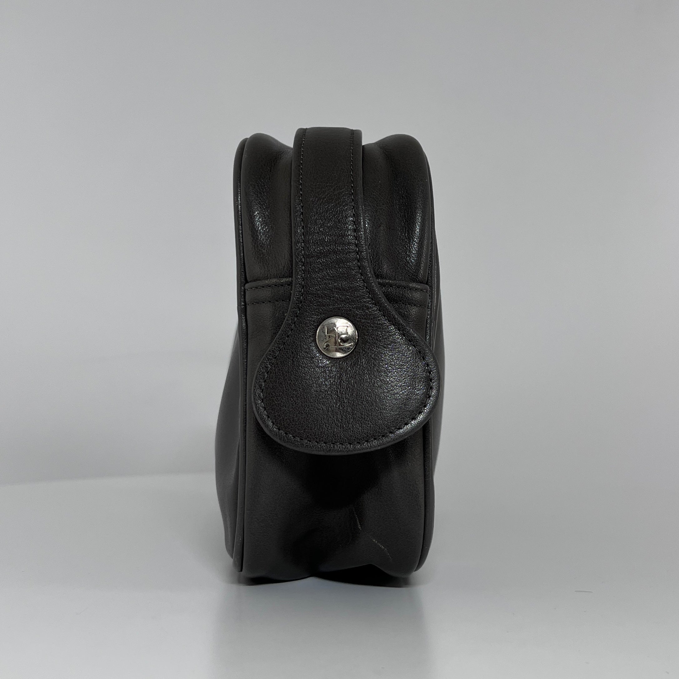 COURREGES Camera gray leather handbag