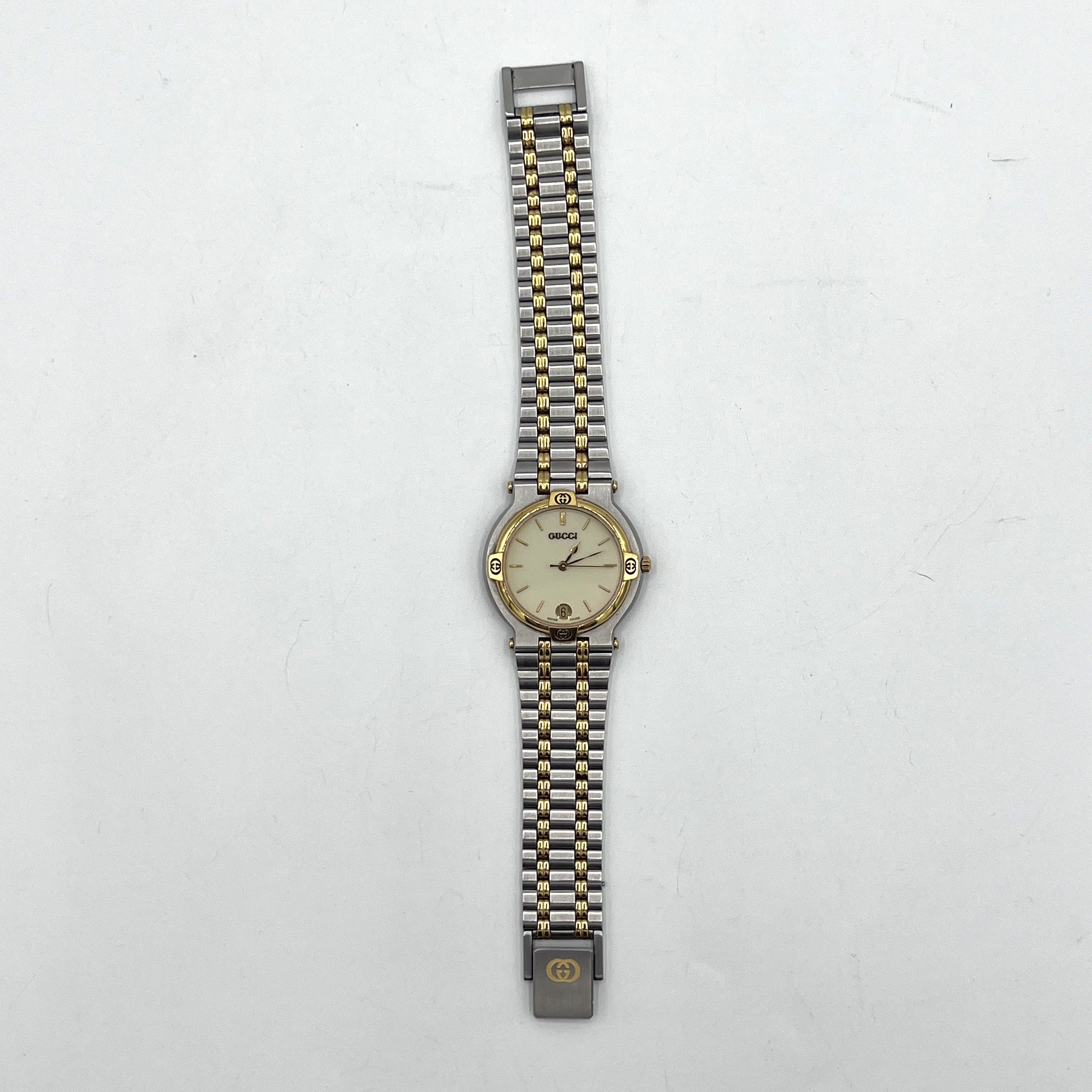 Montre GUCCI 9000M acier Bicolore