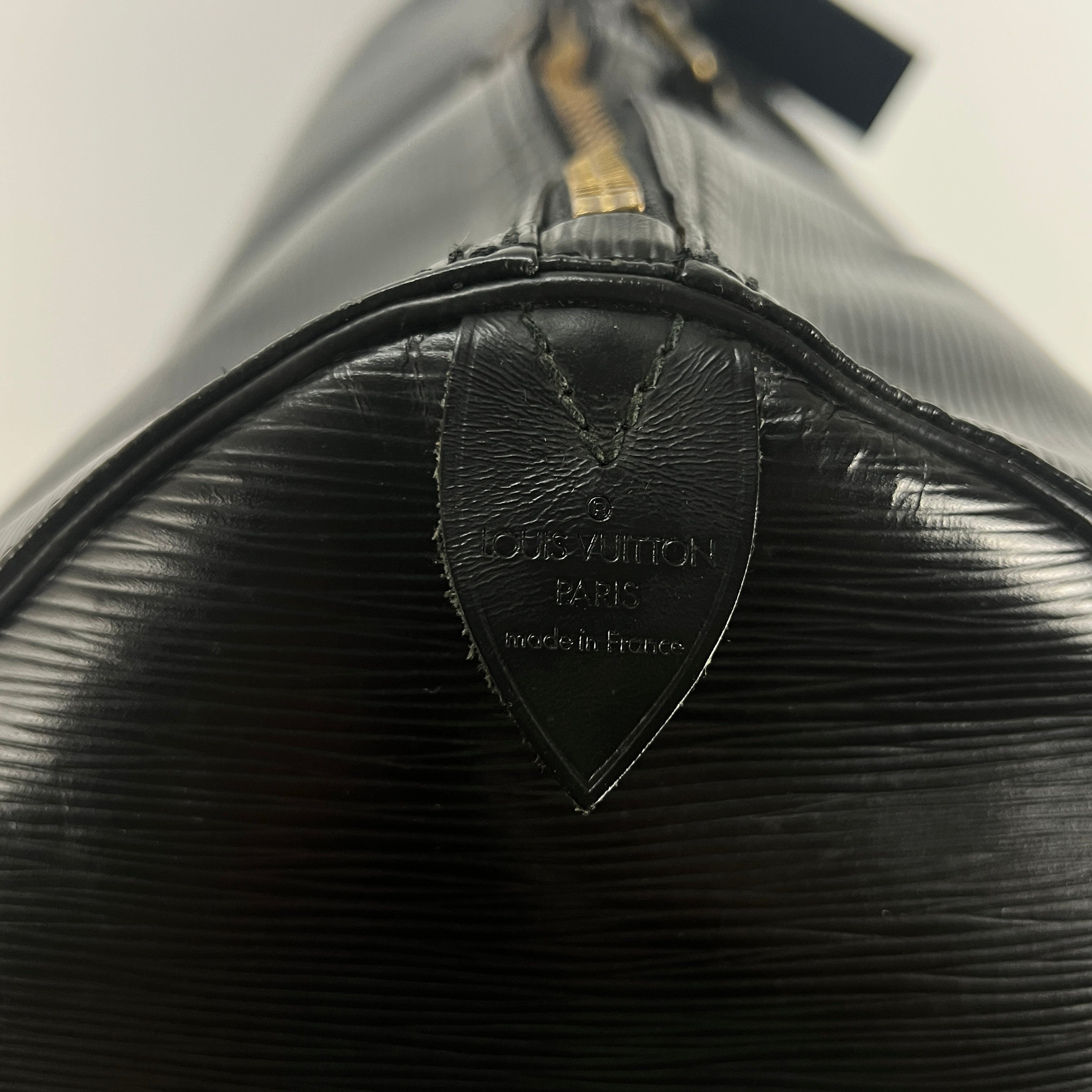 LOUIS VUITTON Keepall 55 black epi leather handbag