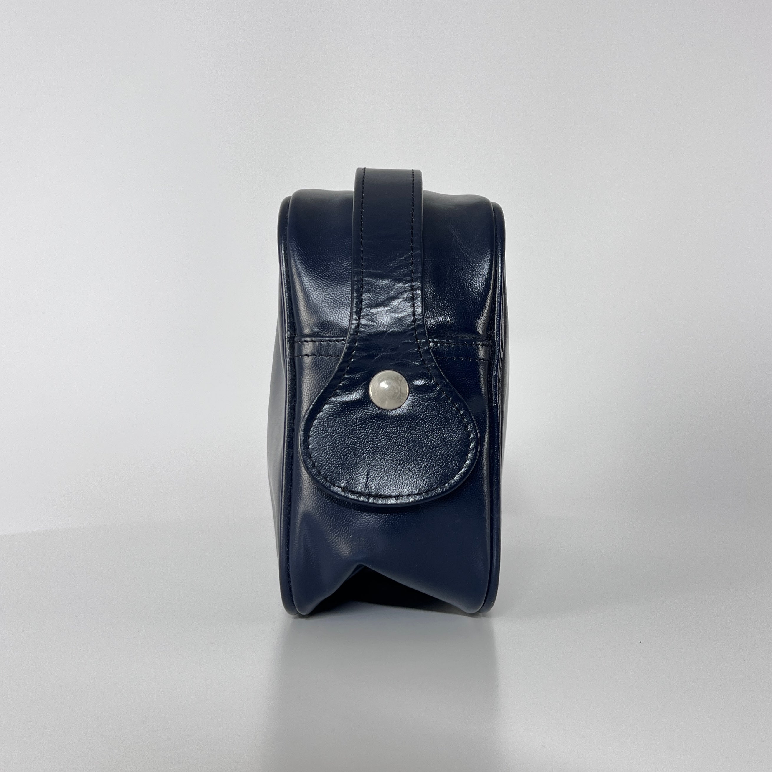Sac à main COURREGES Caméra cuir bleu