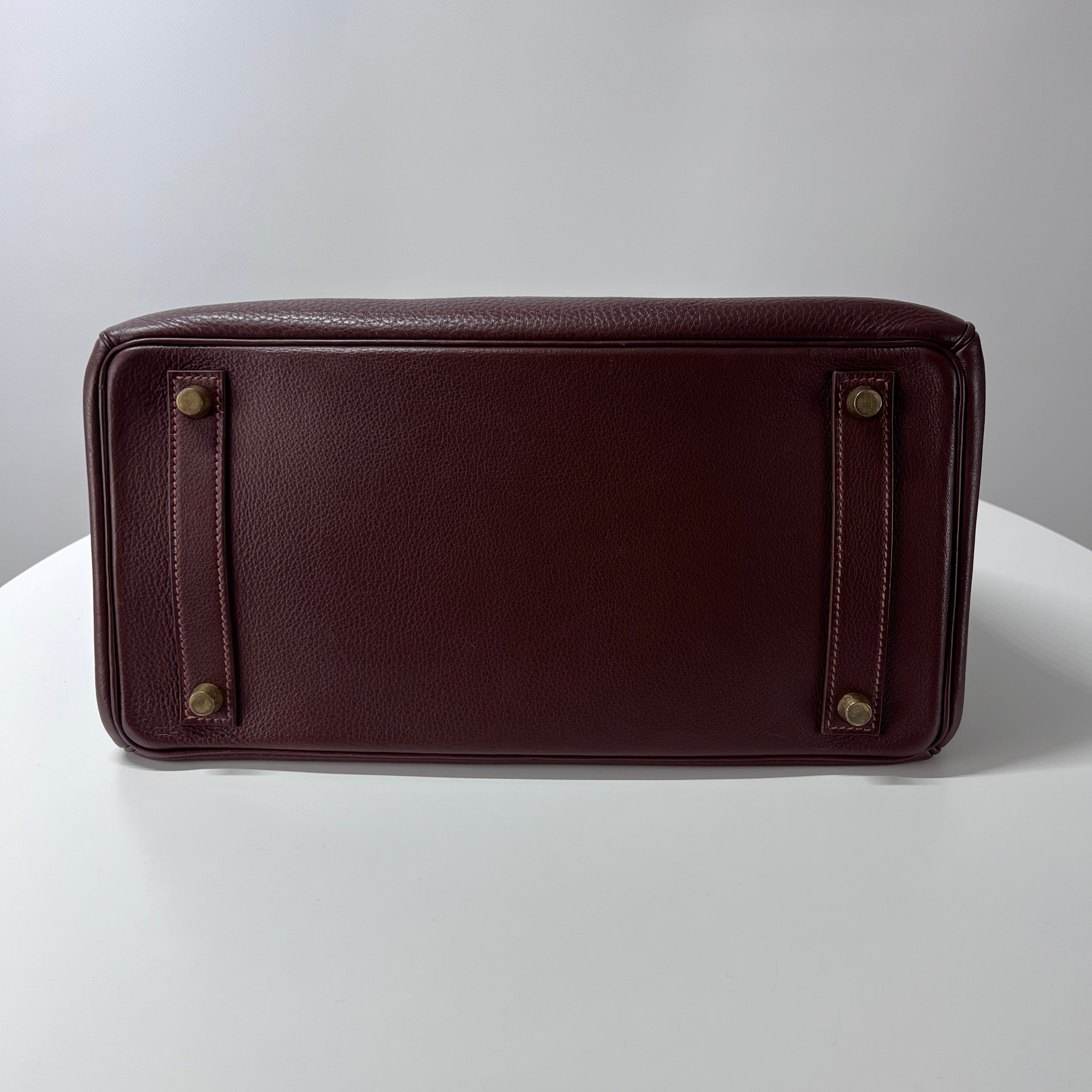 HERMES Birkin brown leather handbag