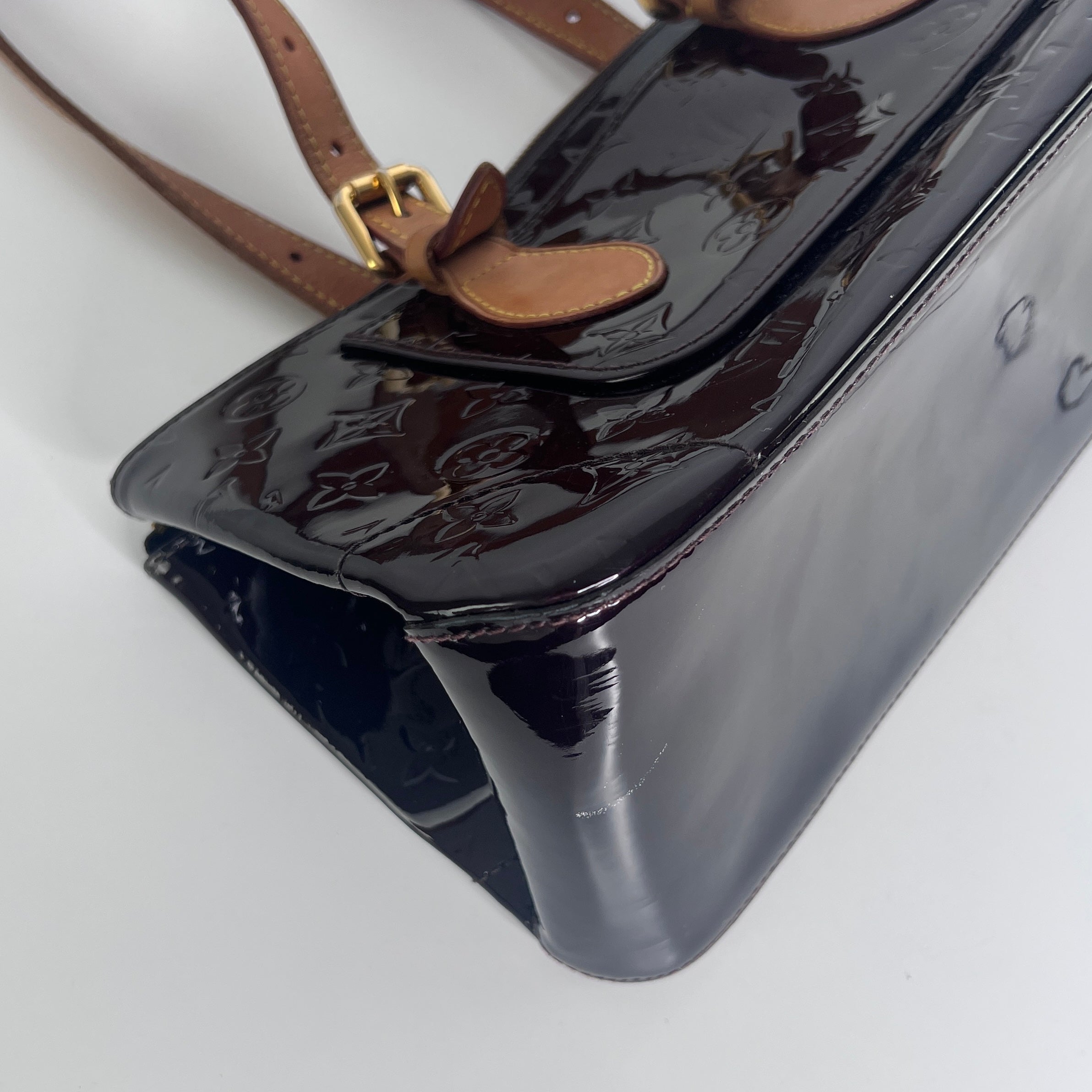 Sac à main LOUIS VUITTON Rosewood cuir vernis bordeaux