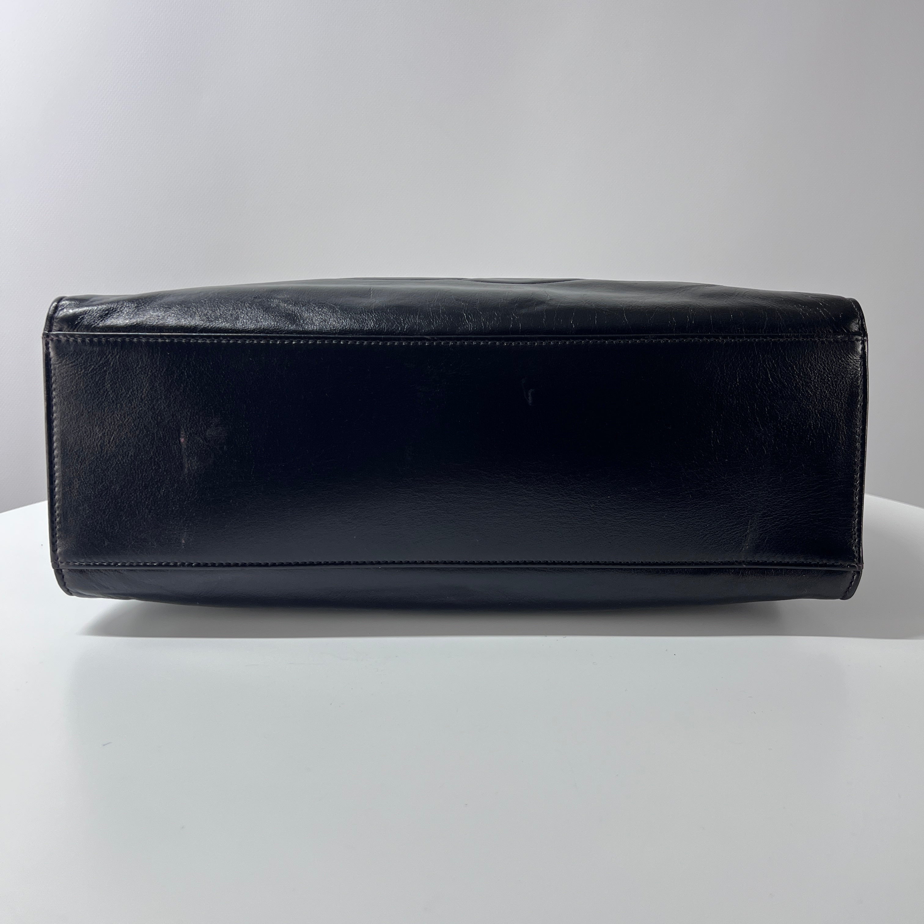 CHANEL Coco Tote black leather handbag