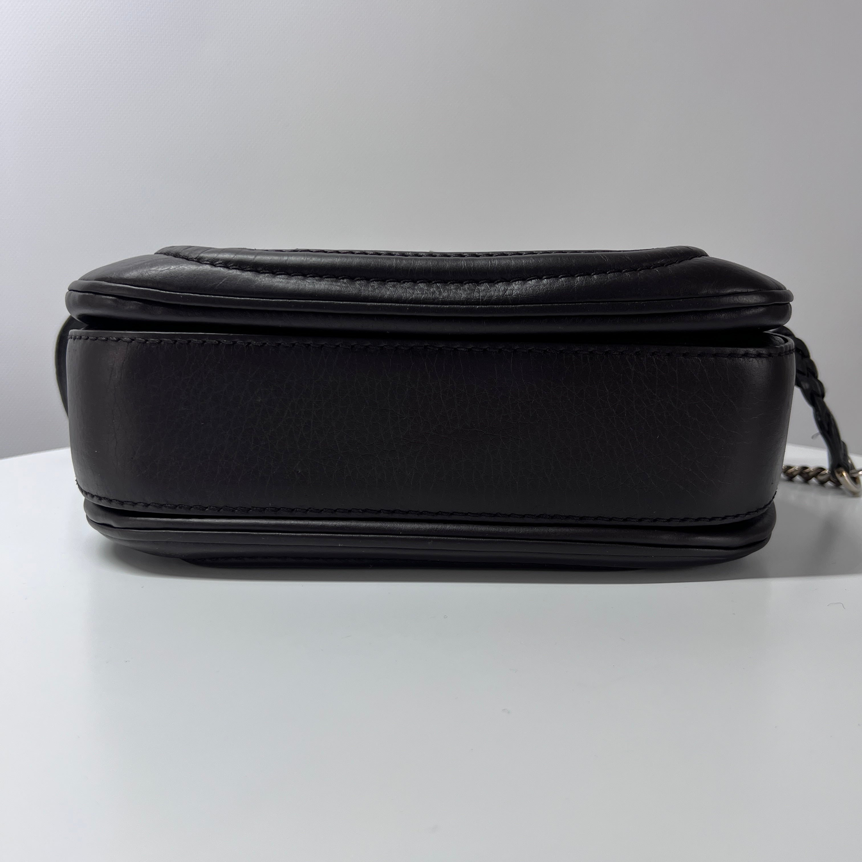 GUCCI Bamboo 1947 canvas and brown leather handbag