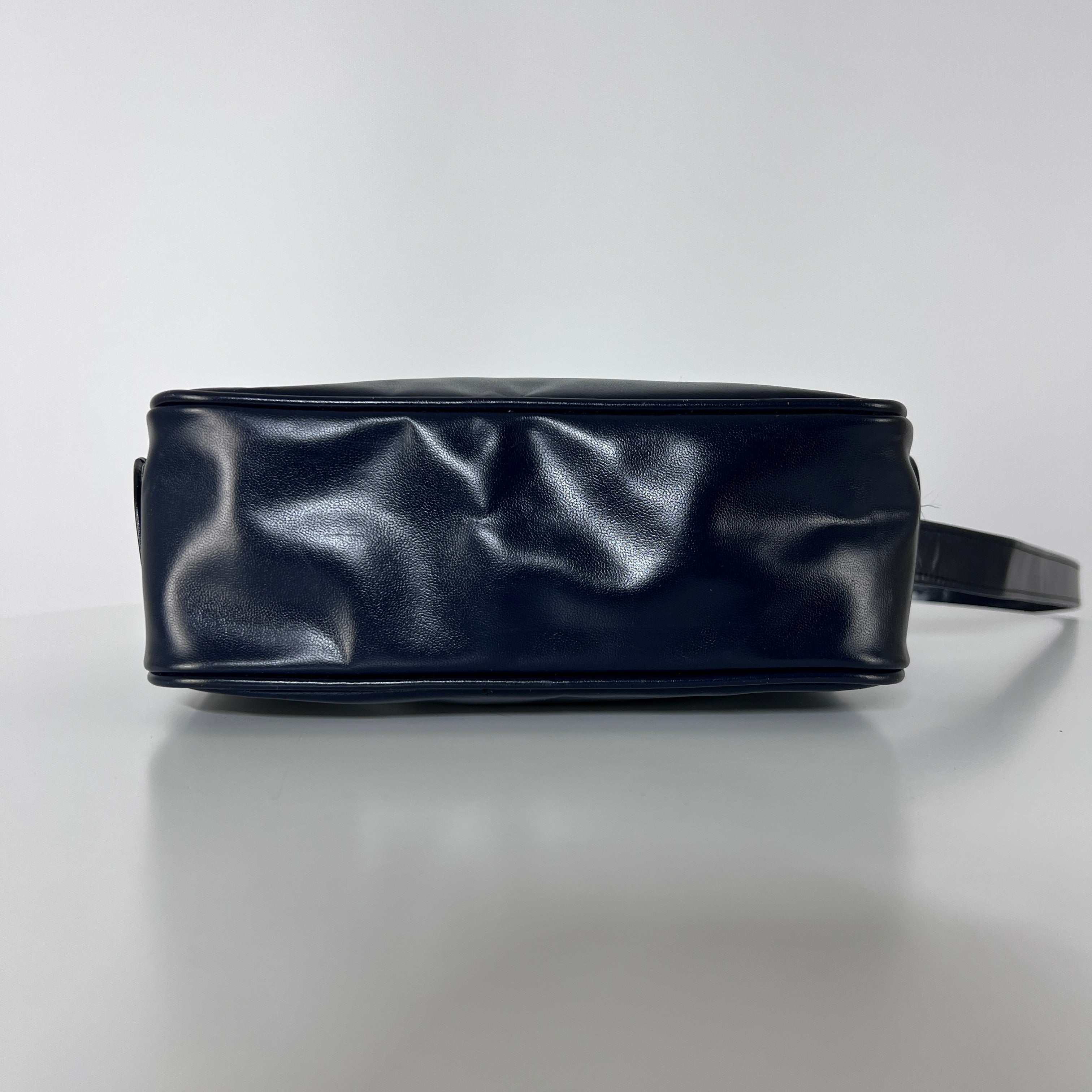 Sac à main COURREGES Caméra cuir bleu