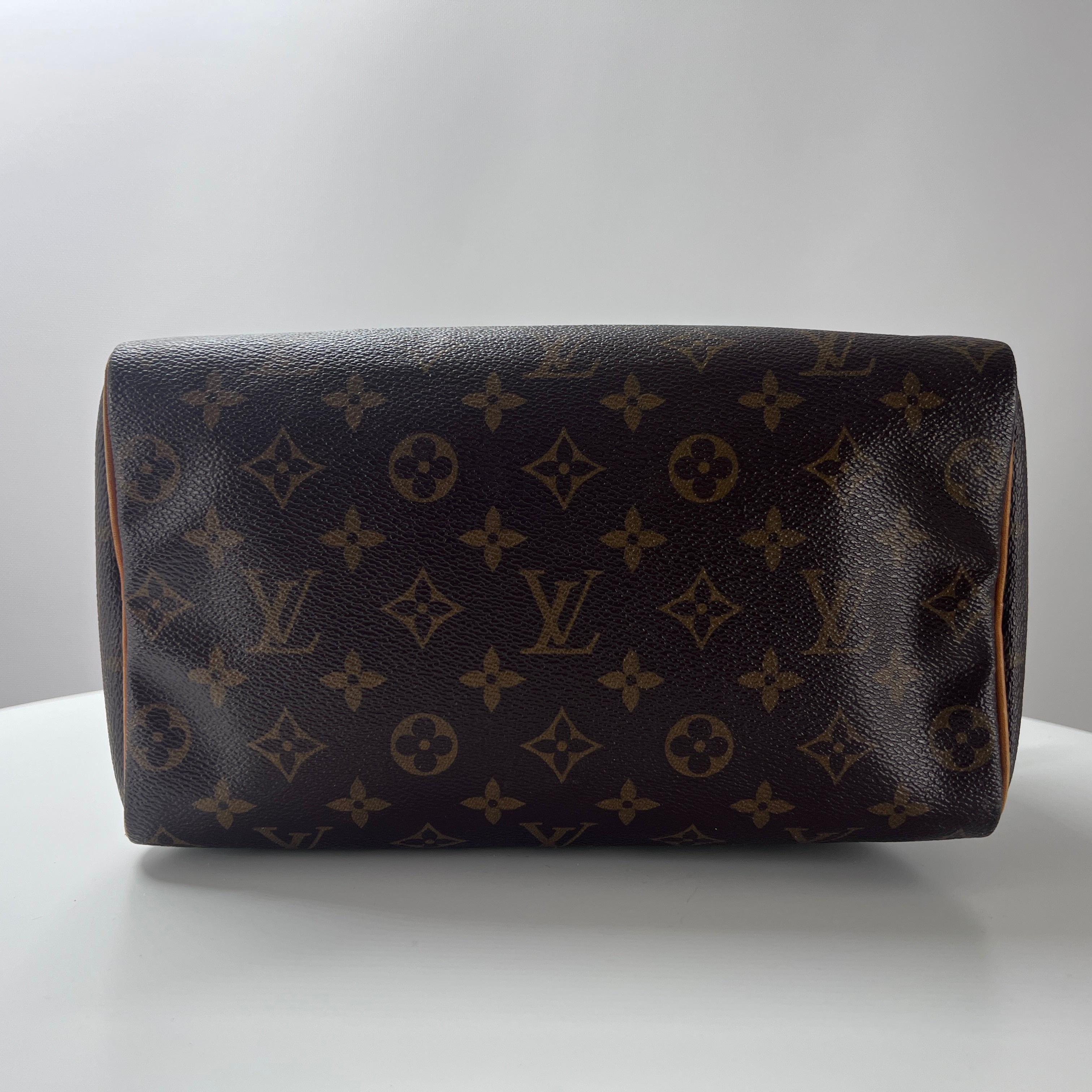 Sac à main LOUIS VUITTON Speedy 25 toile et cuir marron