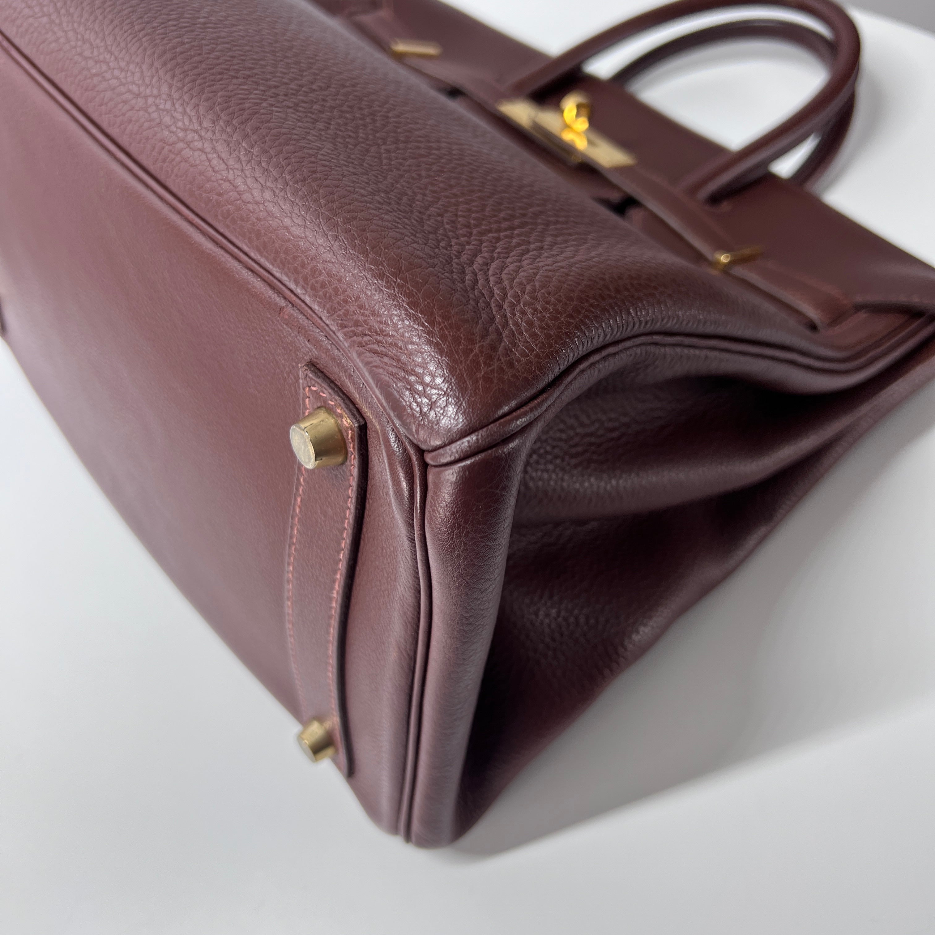 HERMES Birkin brown leather handbag