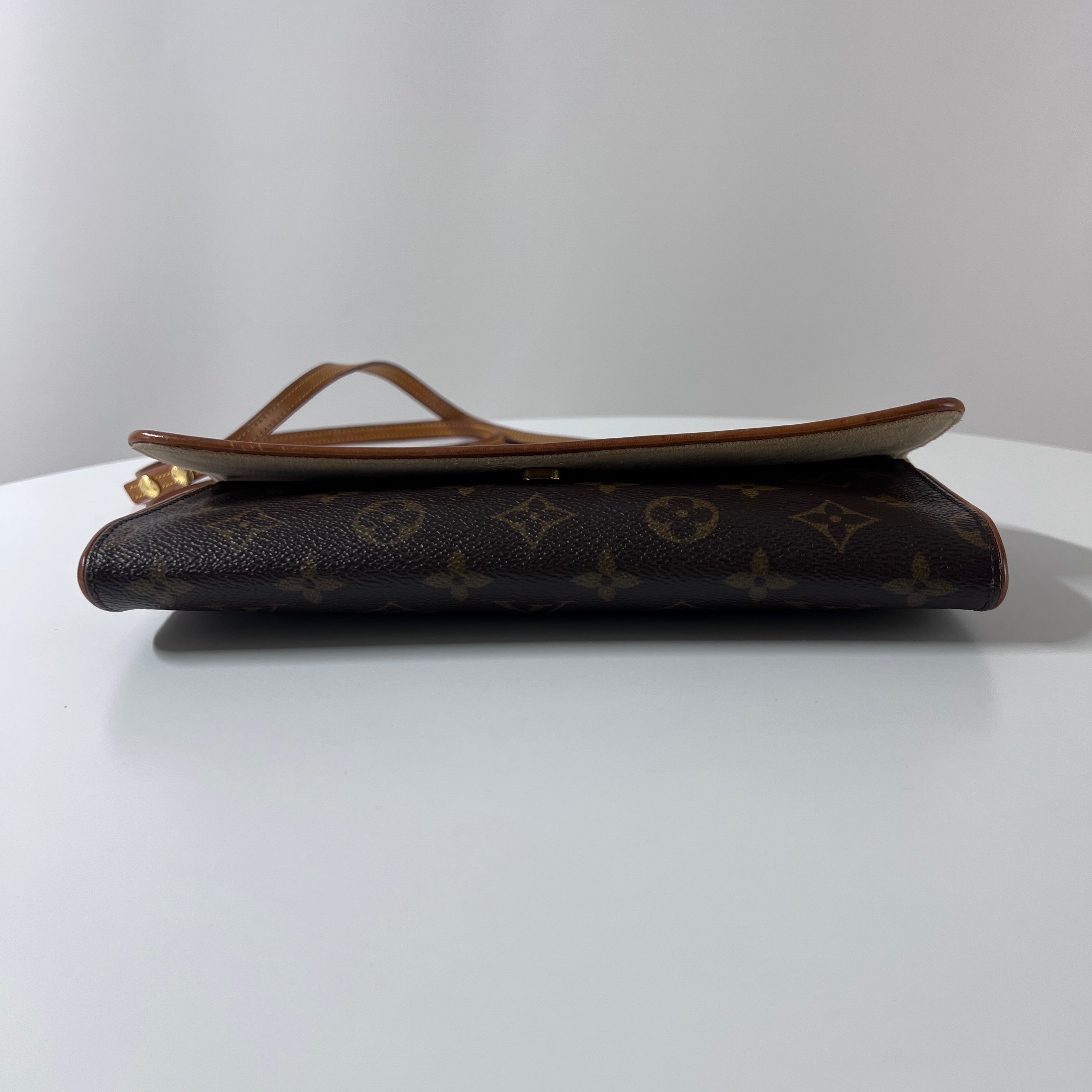 Sac à main LOUIS VUITTON Pochette Twin GM toile et cuir marron