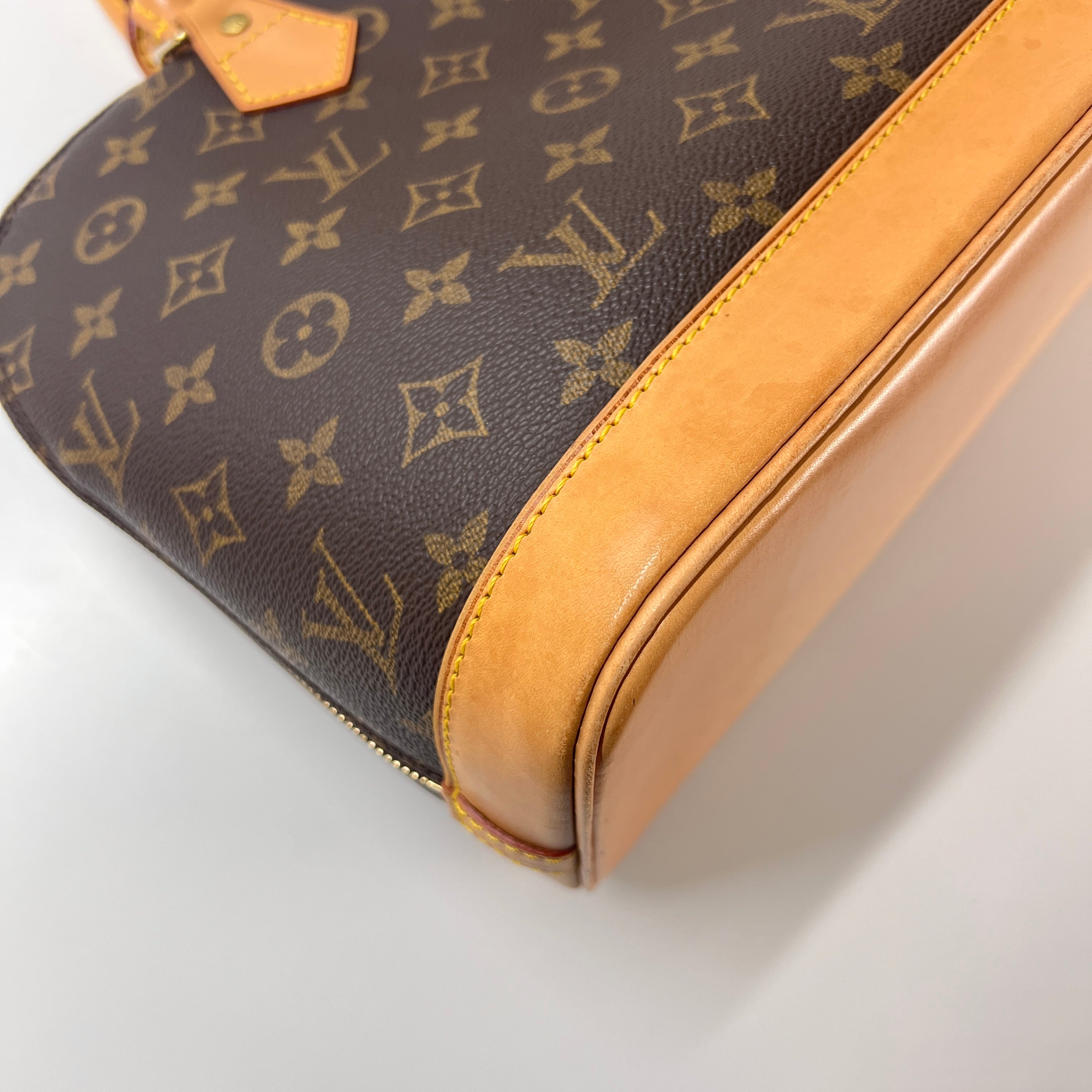 Sac à main LOUIS VUITTON Alma toile et cuir marron