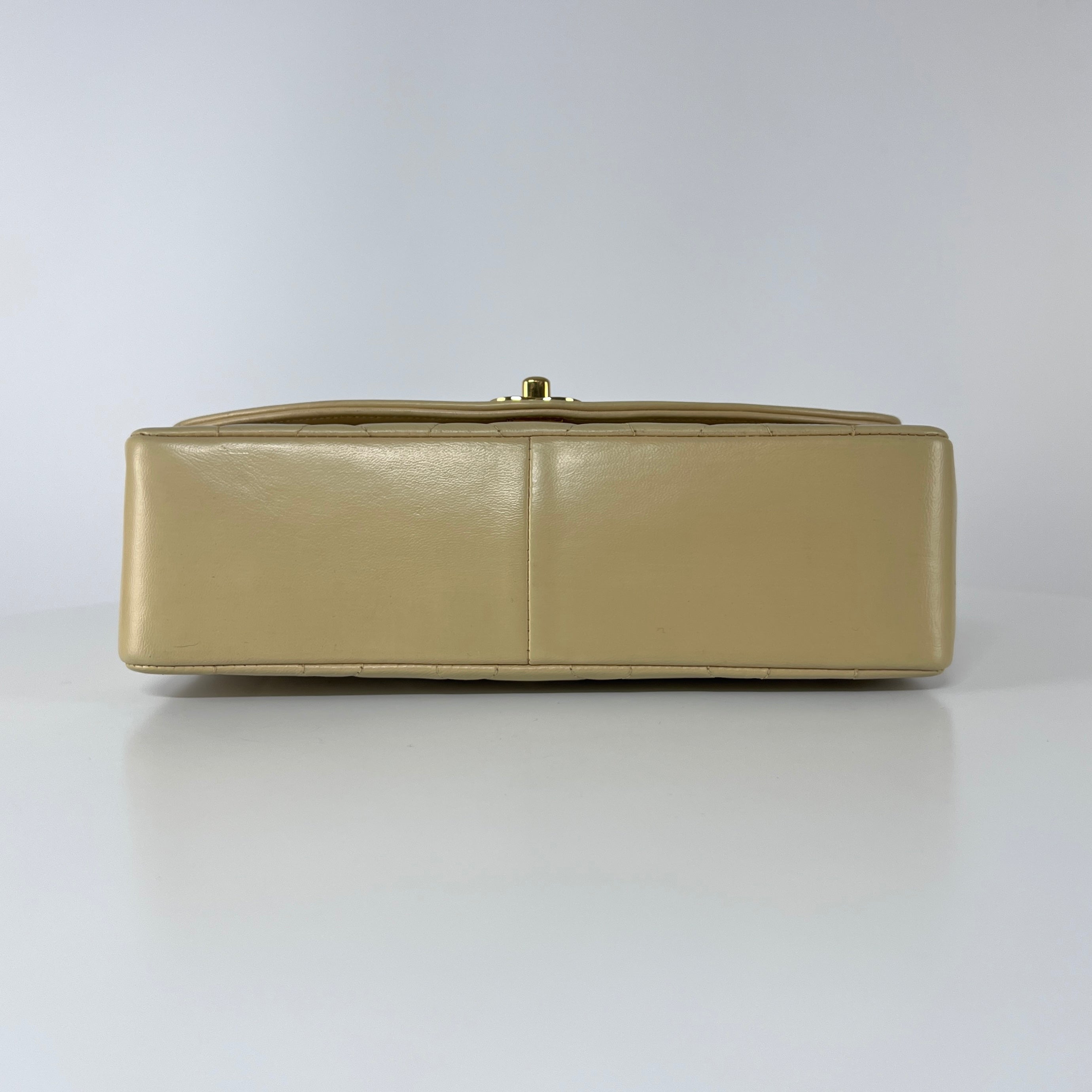 CHANEL Diana shoulder bag beige lambskin