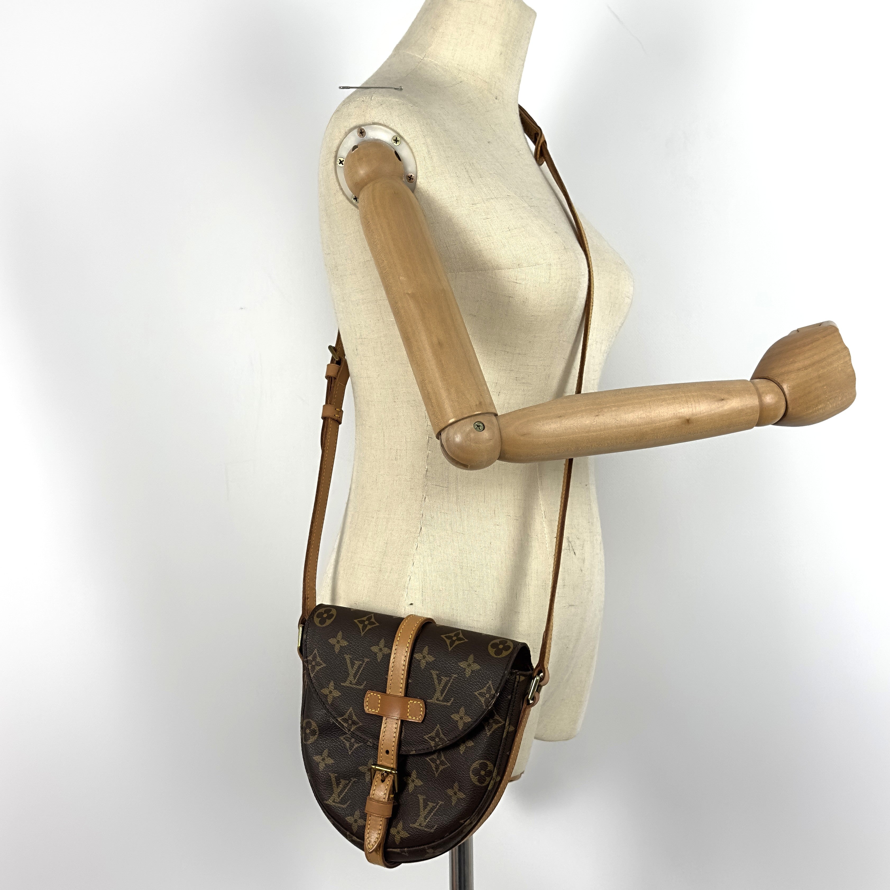 Sac à main LOUIS VUITTON Chantilly PM toile et cuir marron