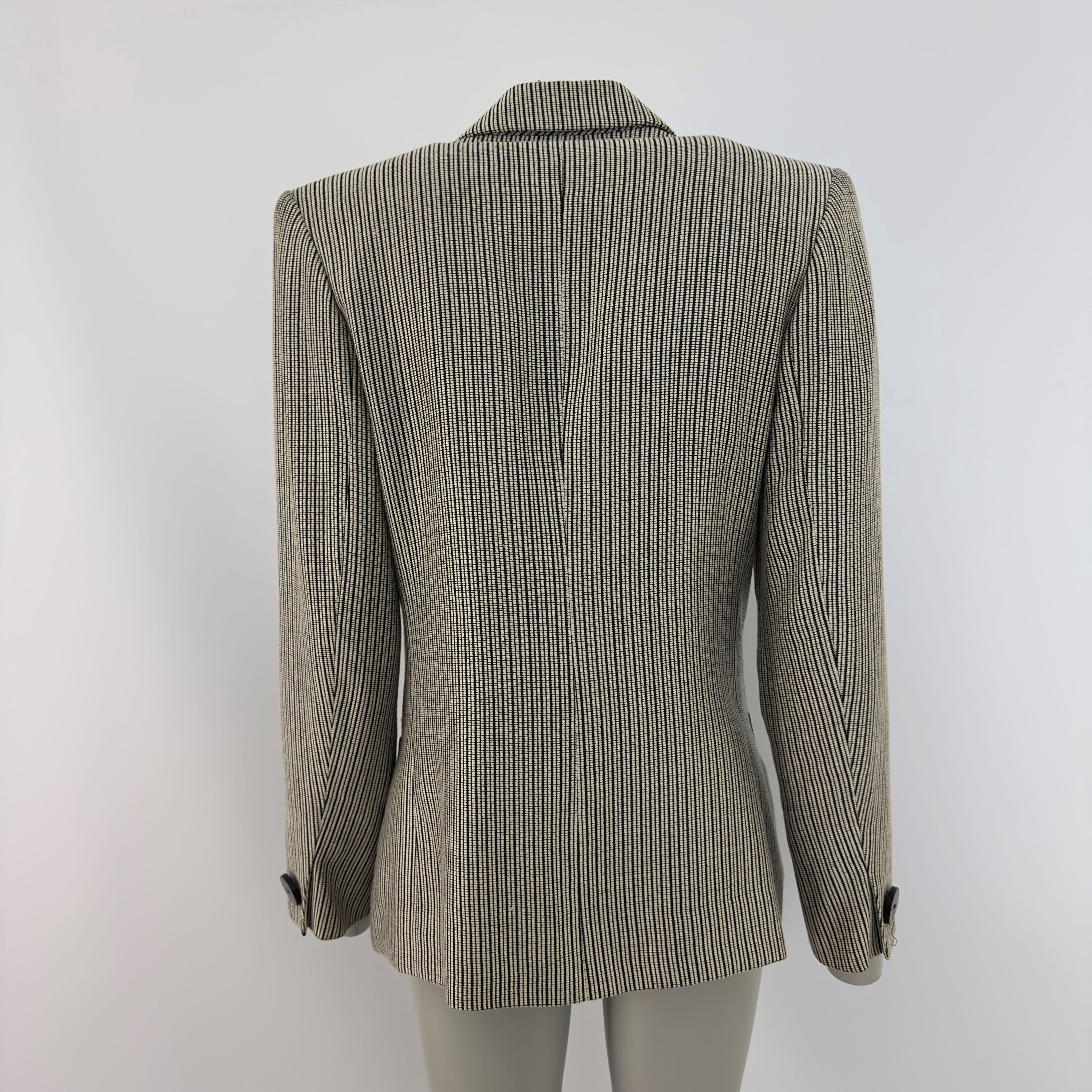 Blazer YVES SAINT LAURENT Rive Gauche S laine Noir/blanc