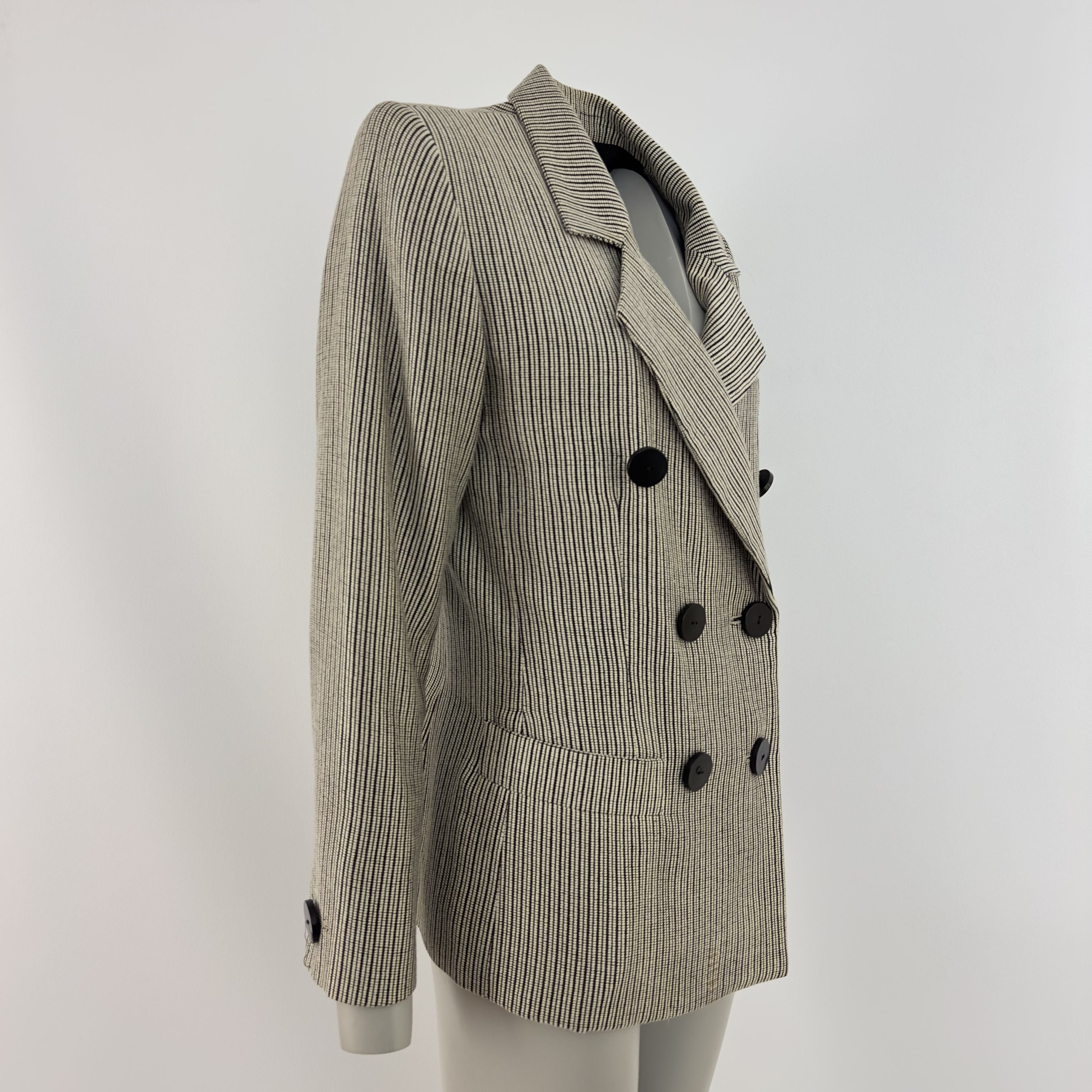 Blazer YVES SAINT LAURENT Rive Gauche S laine Noir/blanc