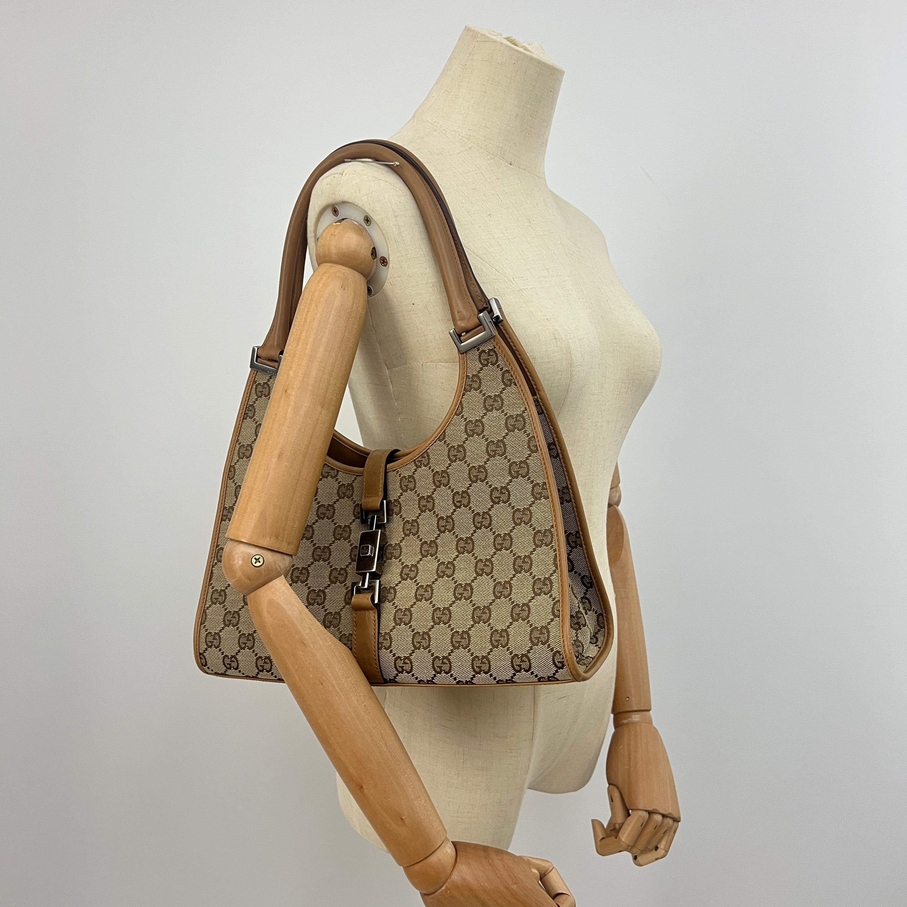 Sac GUCCI Jackie toile et cuir marron
