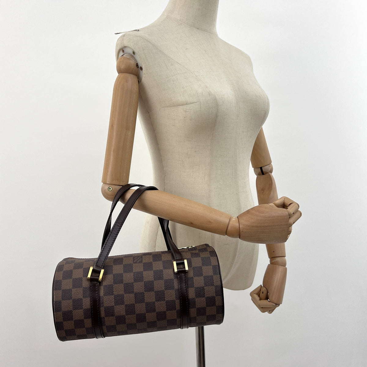Sac LOUIS VUITTON Papillon toile et cuir marron vintage 2003