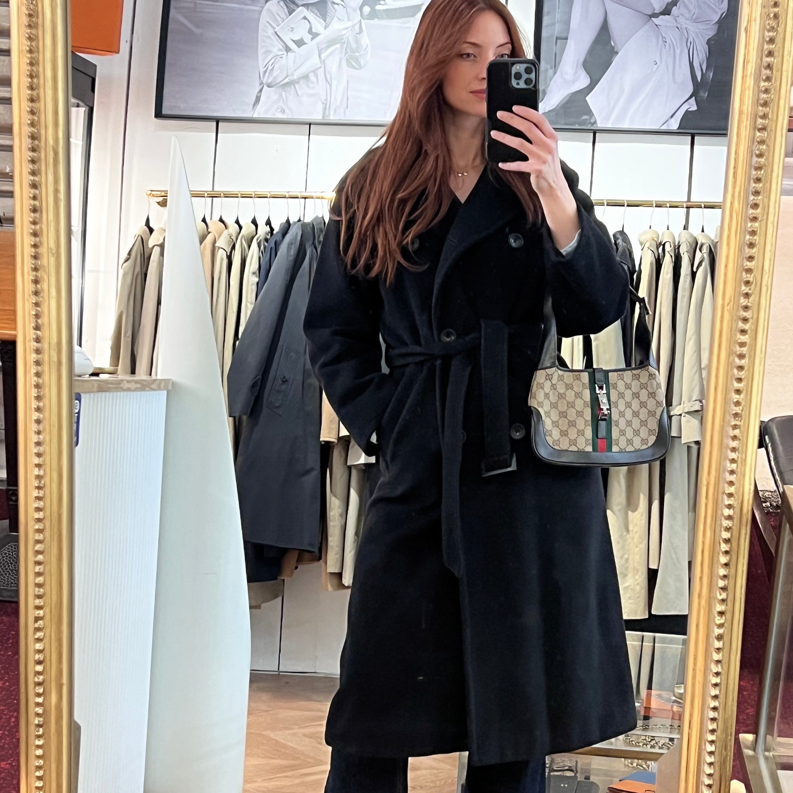 Manteau MAX MARA S laine et cachemire noir